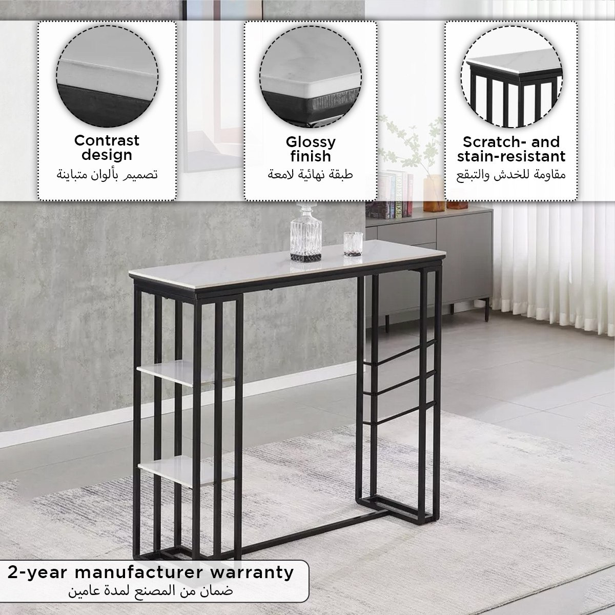 Delmar 4-Seater Sintered Stone Bar Table with Shelf-hbxfurniture-diningroom-barcountersandbarstools-image-10