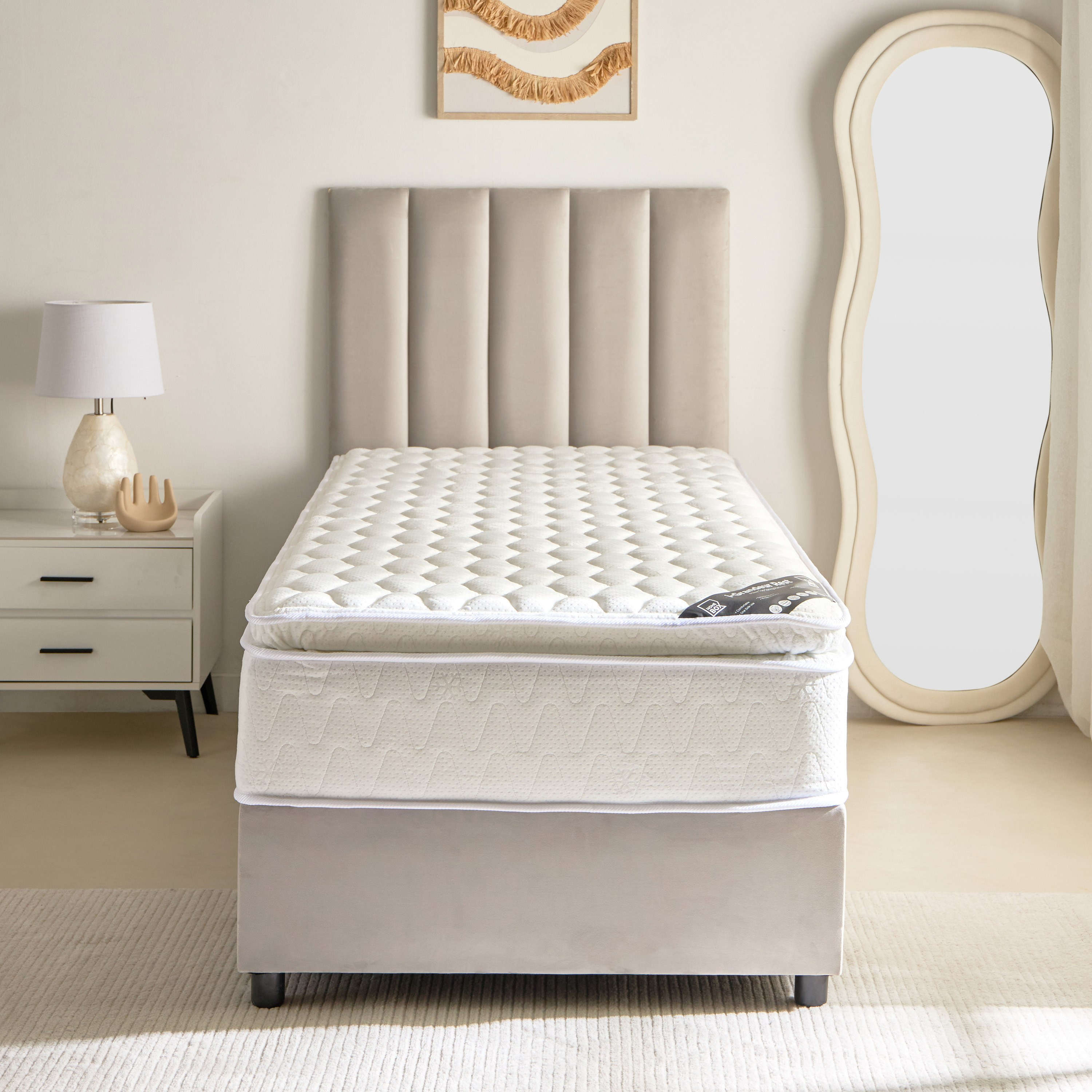 SleepNest iGrandeur Rest Medium Soft Pillow Top Bonnell Spring Single Mattress - 90x190x30 cm-hbxfurniture-bedroom-mattresses-single-image-3