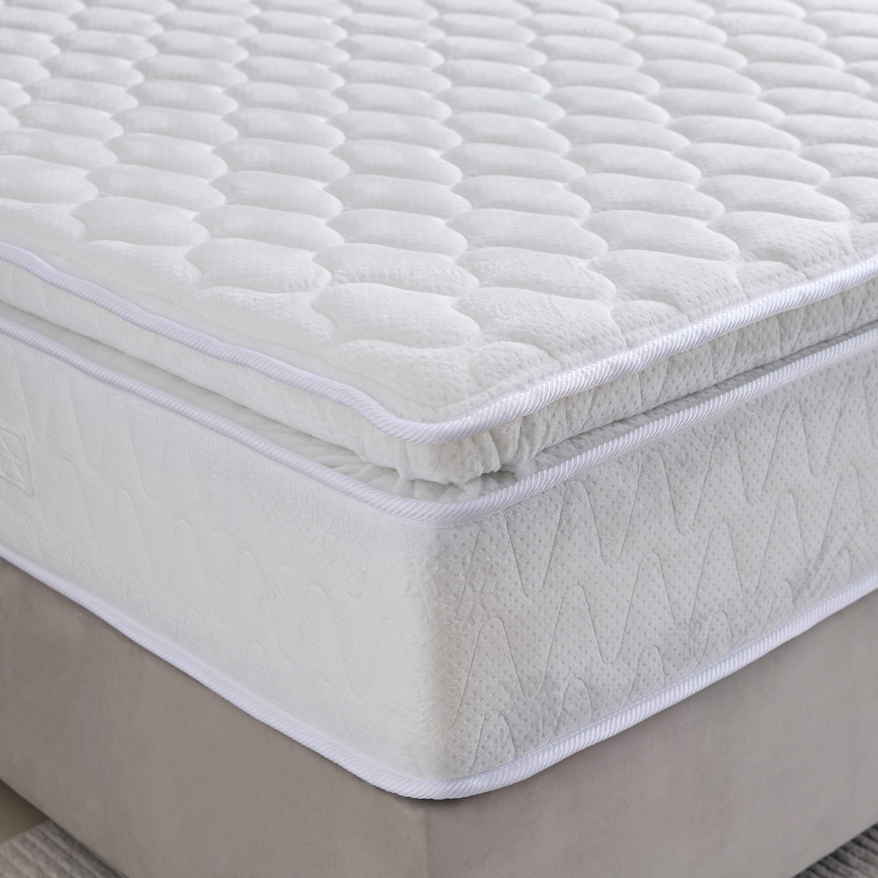 SleepNest iGrandeur Rest Medium Soft Pillow Top Bonnell Spring Twin Mattress - 120x200x30 cm-hbxfurniture-mattresses-twin-image-6