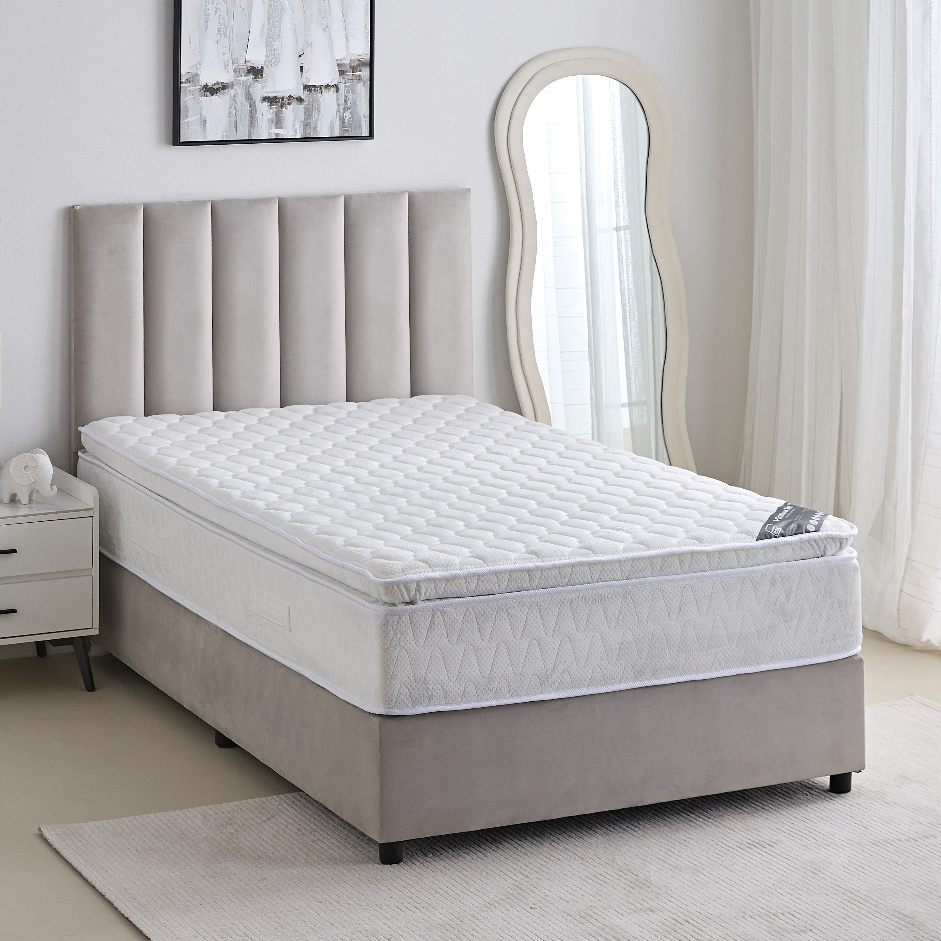 SleepNest iGrandeur Rest Medium Soft Pillow Top Bonnell Spring Queen Mattress - 140x200x30 cm-hbxbedroom-mattresses-queen-image-2