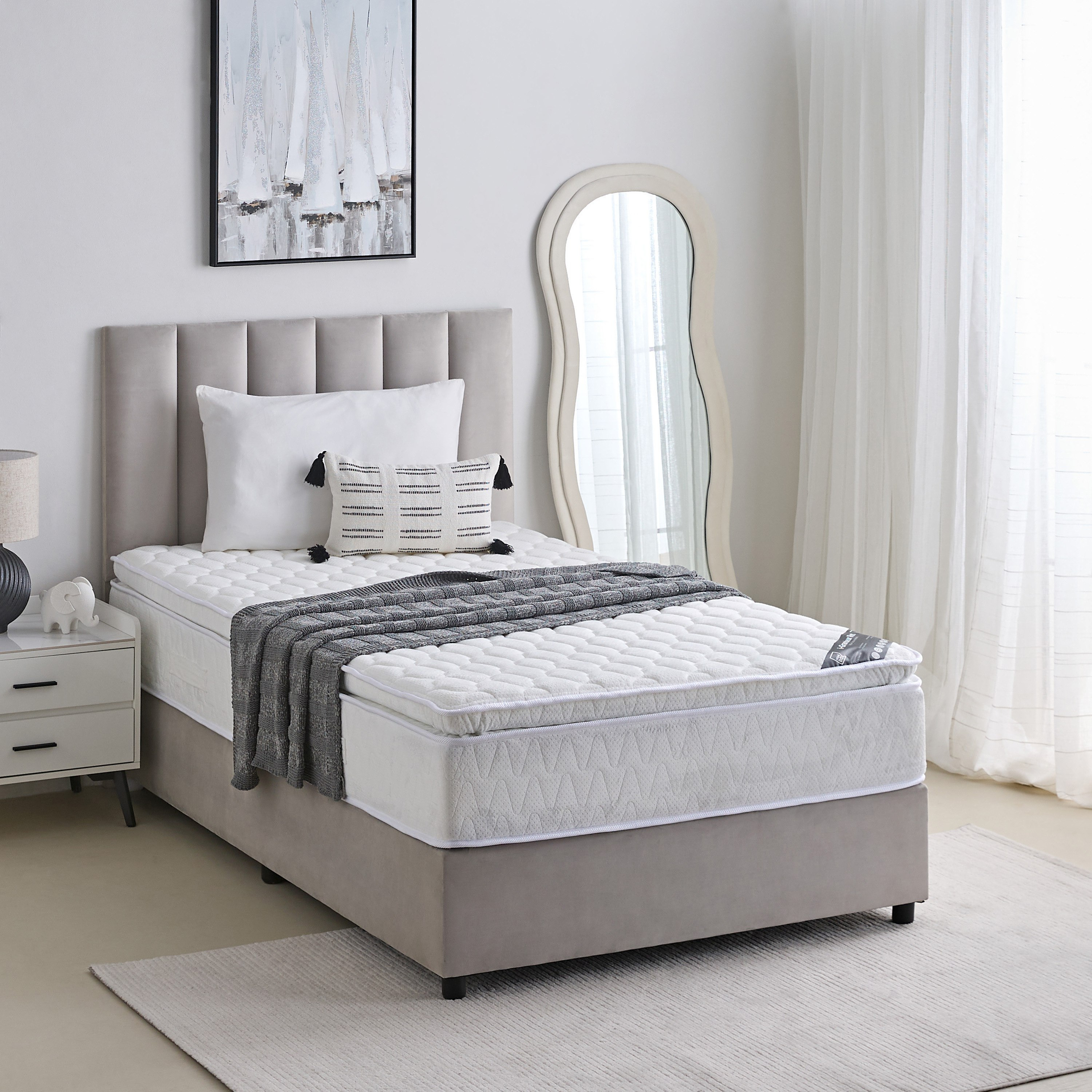 SleepNest iGrandeur Rest Medium Soft Pillow Top Bonnell Spring Queen Mattress - 150x200x30 cm-hbxbedroom-mattresses-queen-image-9