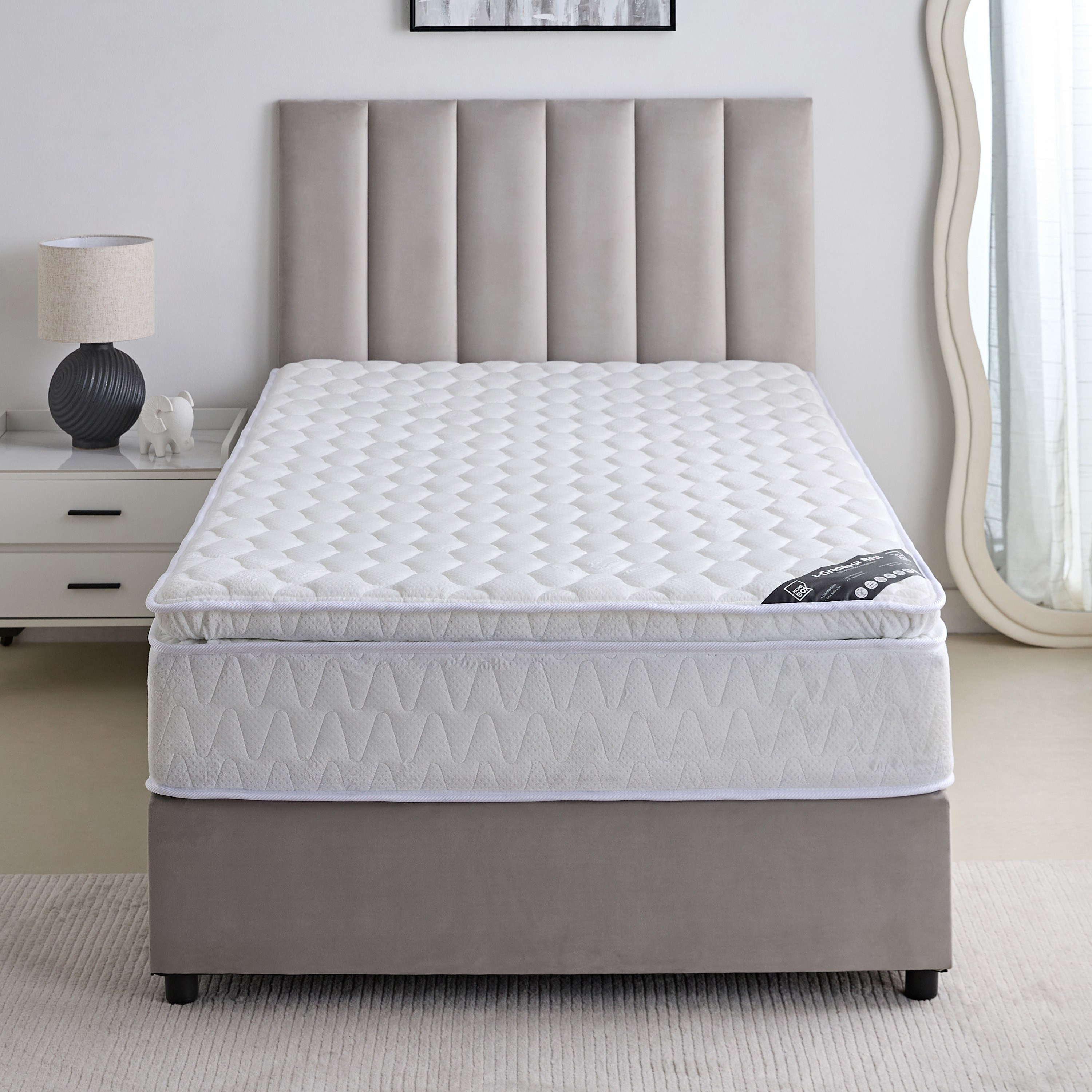 SleepNest iGrandeur Rest Medium Soft Pillow Top Bonnell Spring Mattress - 155x205x30 cm-hbxbedroom-mattresses-queen-image-3