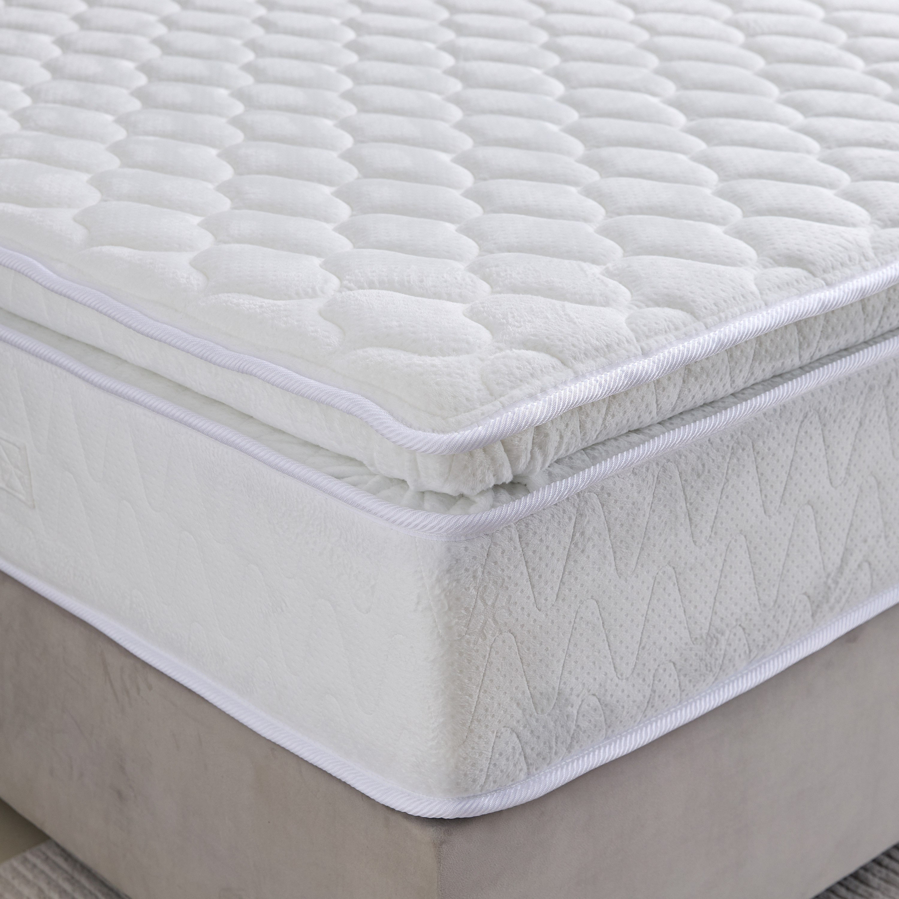 SleepNest iGrandeur Rest Medium Soft Pillow Top Bonnell Spring King Mattress - 180x200x30 cm-hbxfurniture-mattresses-king-image-2
