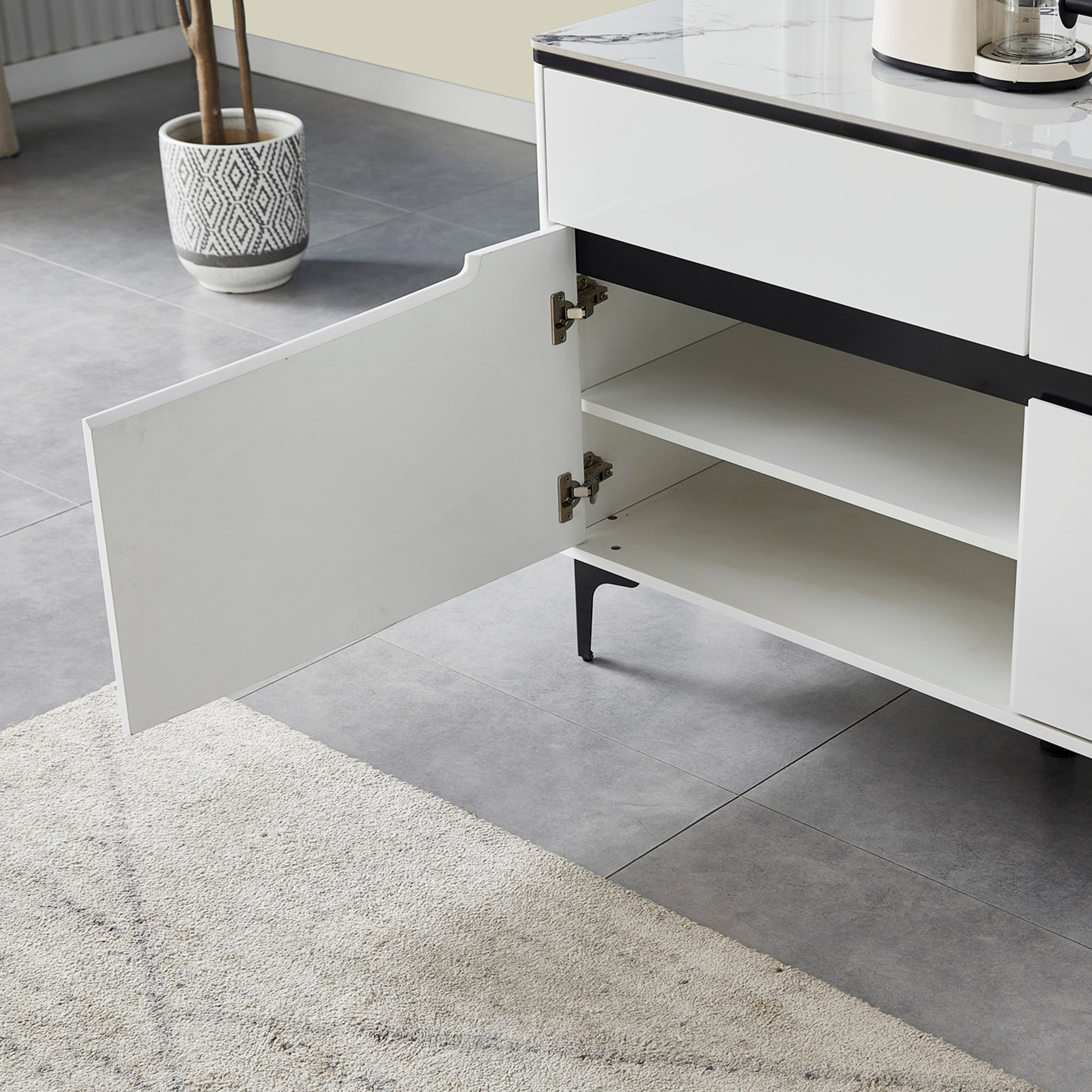 Brendon 2 Meter Large Sintered Stone Top Sideboard with 3 Doors and 3 Drawers-hbxfurniture-diningroom-buffetsandsideboards-image-3
