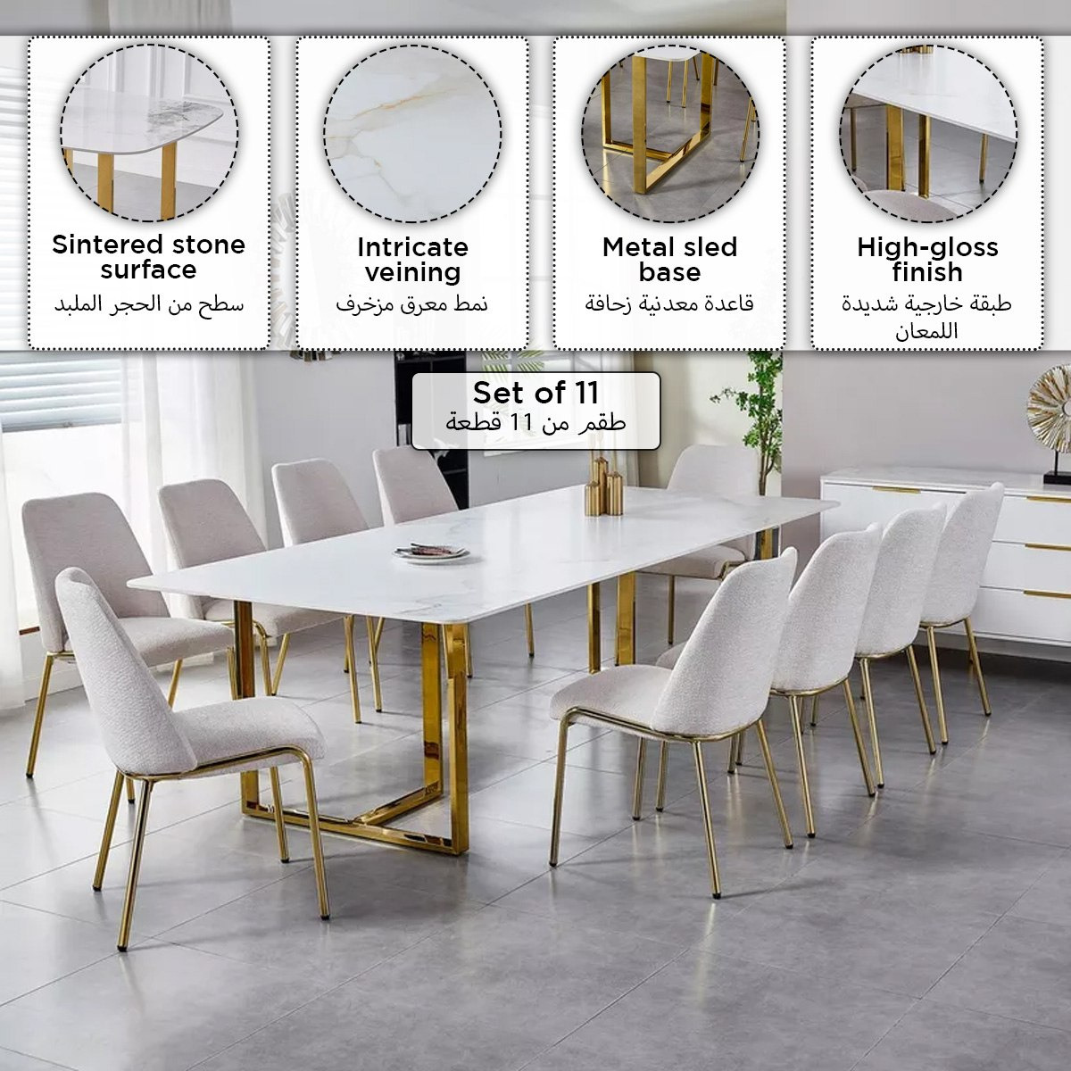 Pearl Crown 10-Seater Sintered Stone Dining Set-hbxfurniture-diningroom-diningsets-tenseater-image-24