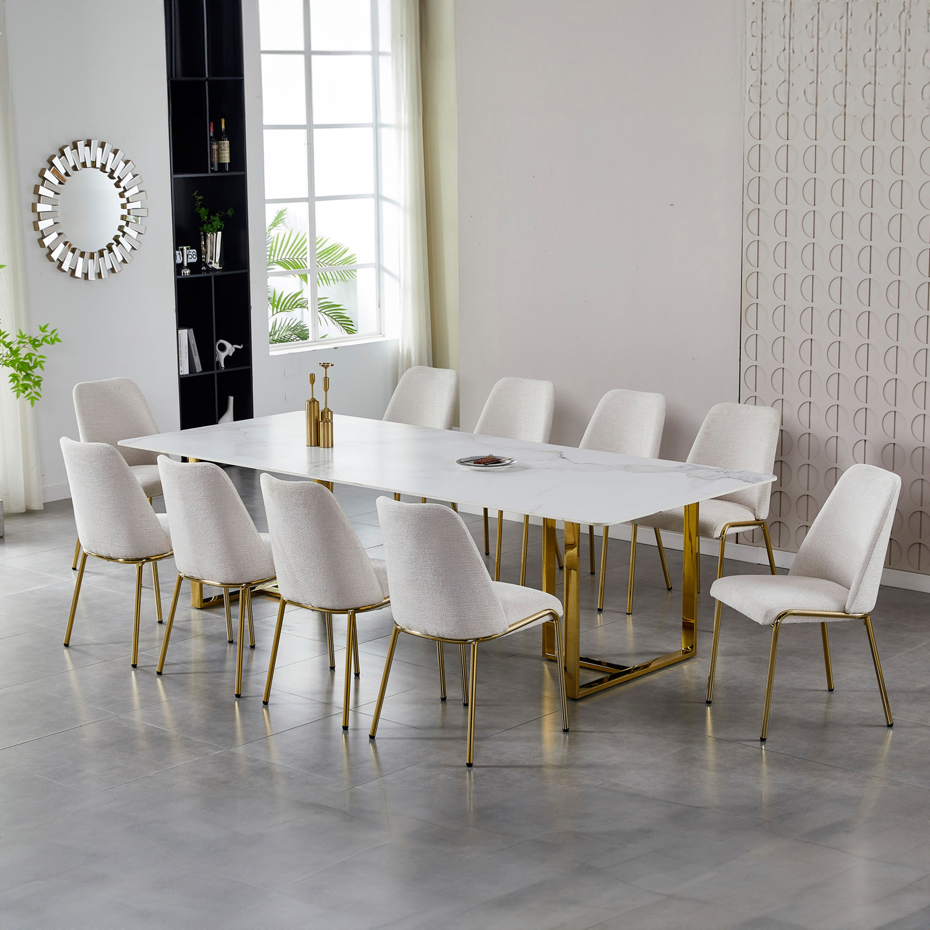 Pearl Crown 10-Seater Sintered Stone Dining Set-hbxfurniture-diningroom-diningsets-tenseater-image-6