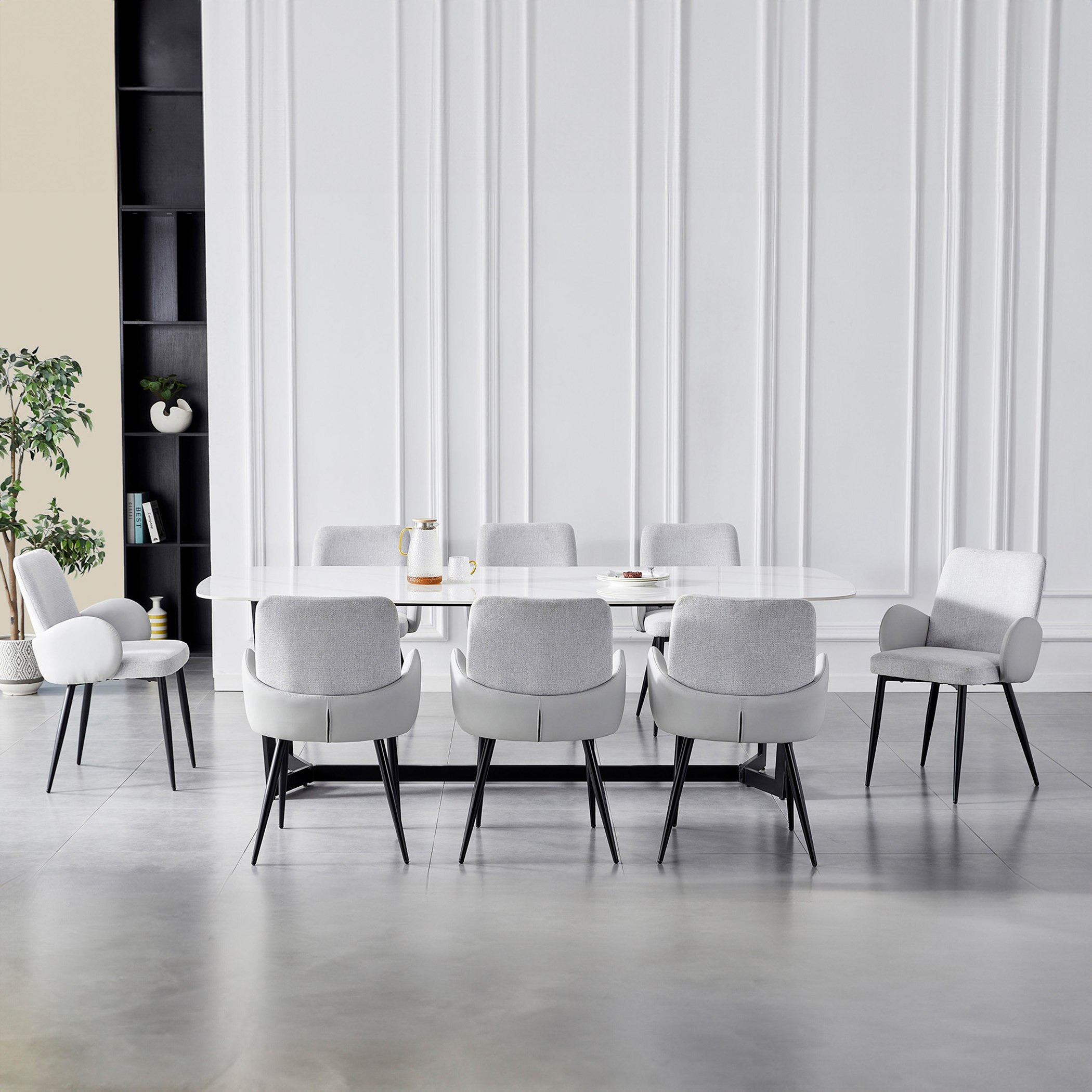 طقم سفرة 8 مقاعد من الحجر الملبد إيرينا من برشلونة-hbxfurniture-diningtablesandsets-diningsets-eightseater-image-22