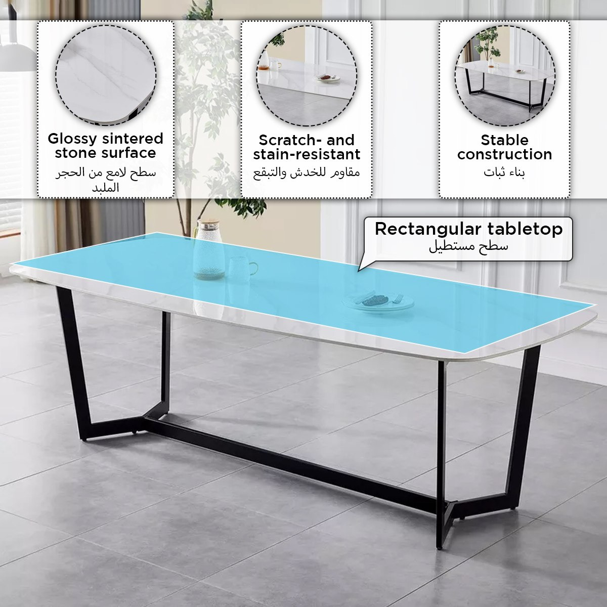 طقم سفرة 8 مقاعد من الحجر الملبد إيرينا من برشلونة-hbxfurniture-diningtablesandsets-diningsets-eightseater-image-5