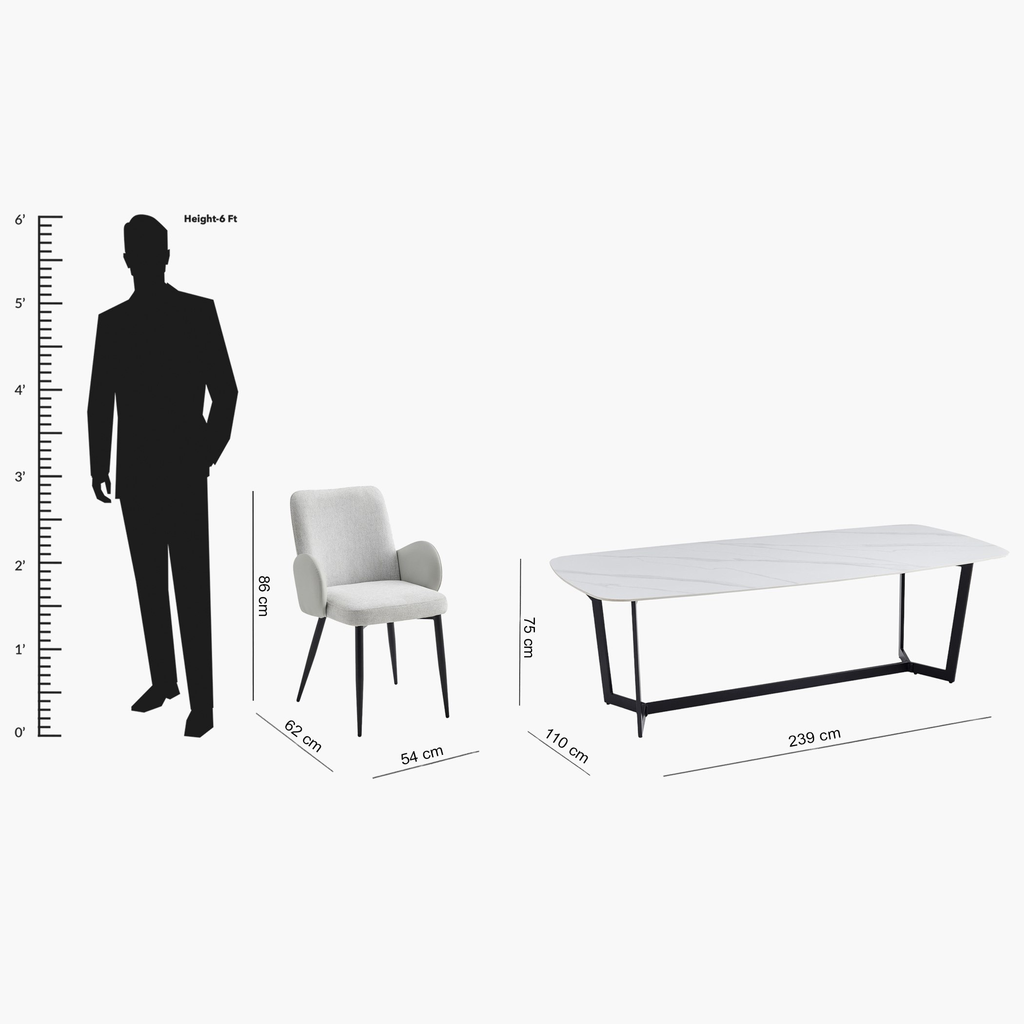 طقم سفرة 8 مقاعد من الحجر الملبد إيرينا من برشلونة-hbxfurniture-diningtablesandsets-diningsets-eightseater-image-23