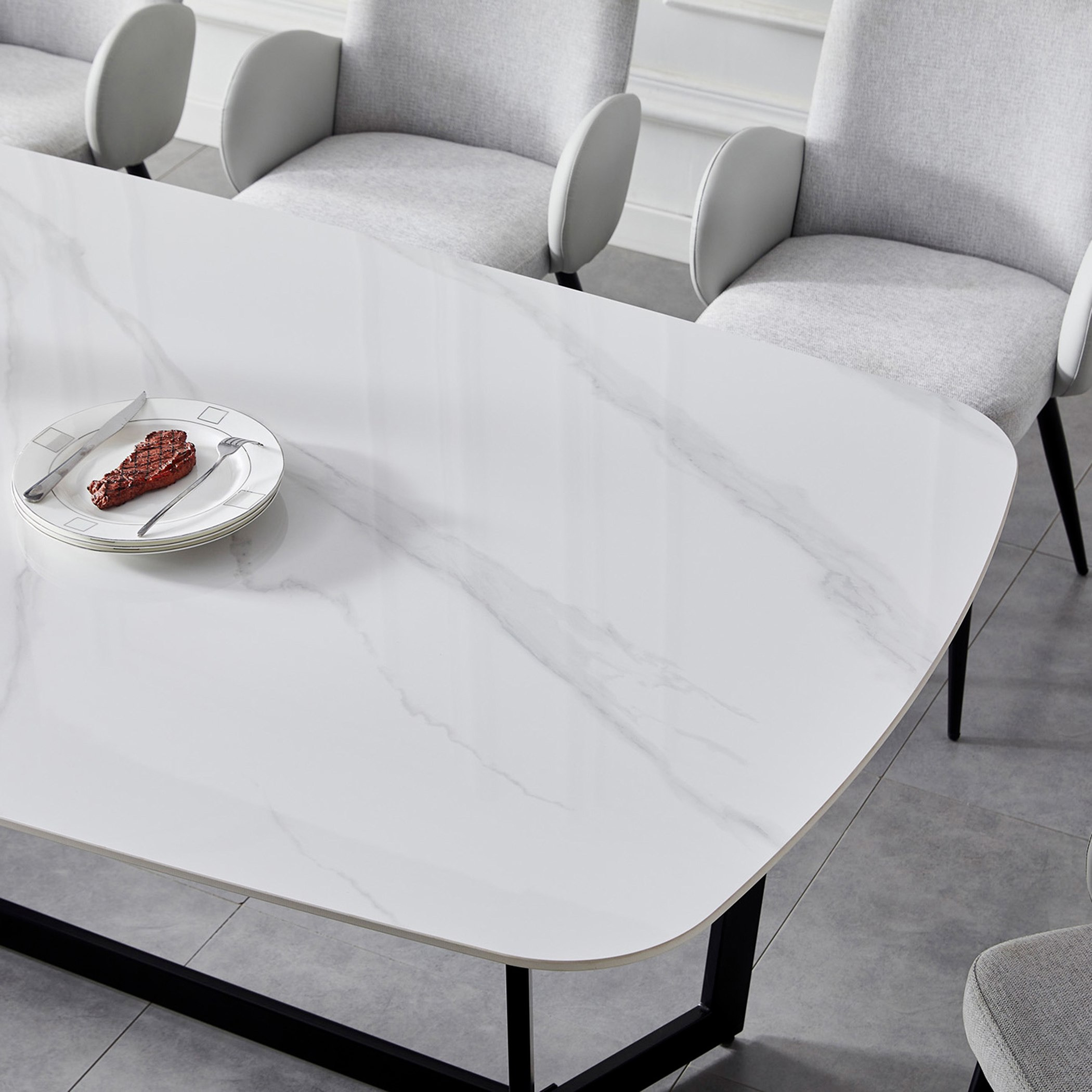 طقم سفرة 8 مقاعد من الحجر الملبد إيرينا من برشلونة-hbxfurniture-diningtablesandsets-diningsets-eightseater-image-7
