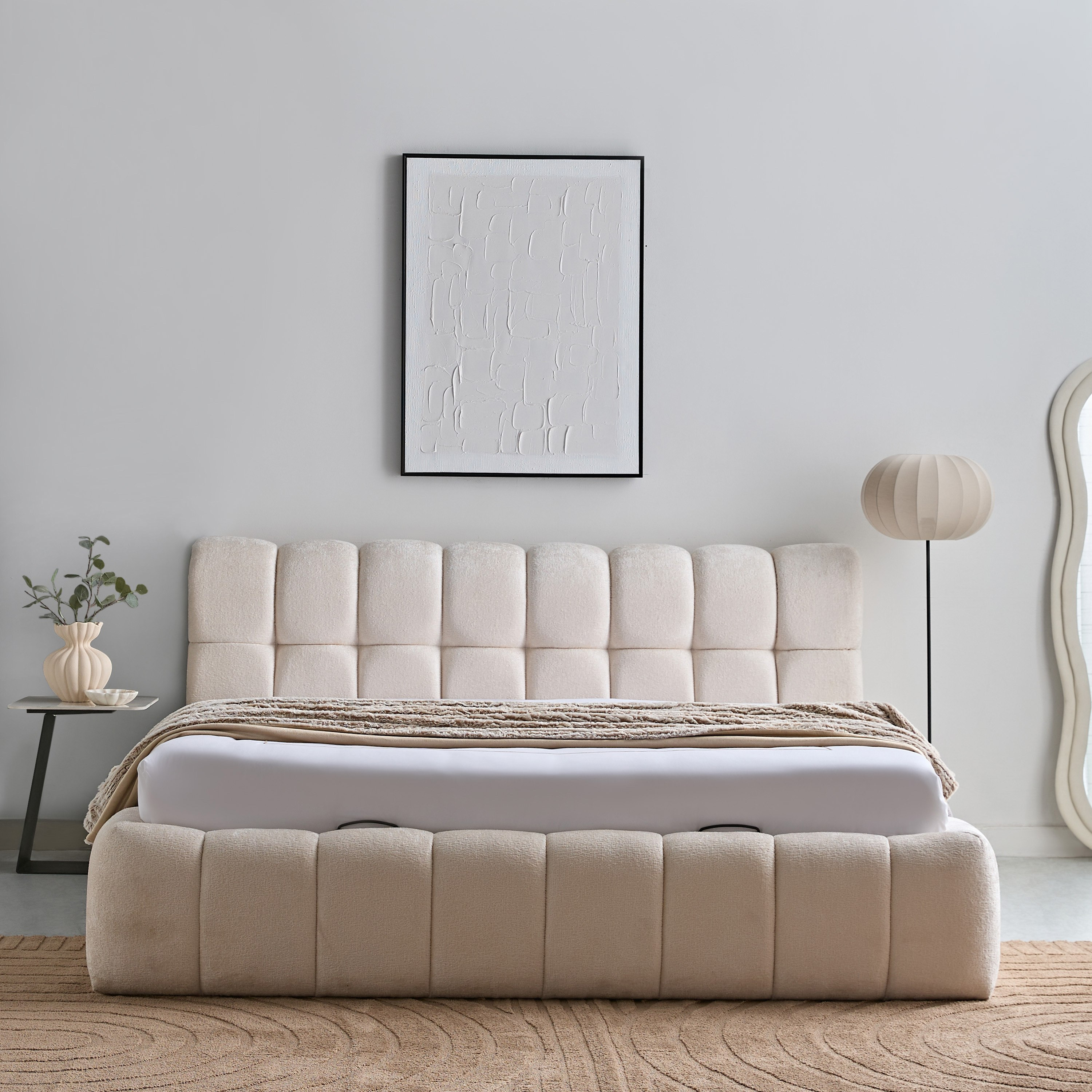 سرير توين منجد بمساحة تخزين هيدروليكية من أركاديا - 120x200 سم-hbxbedroom-bedsandbedsets-upholsteredbeds-twin-image-2