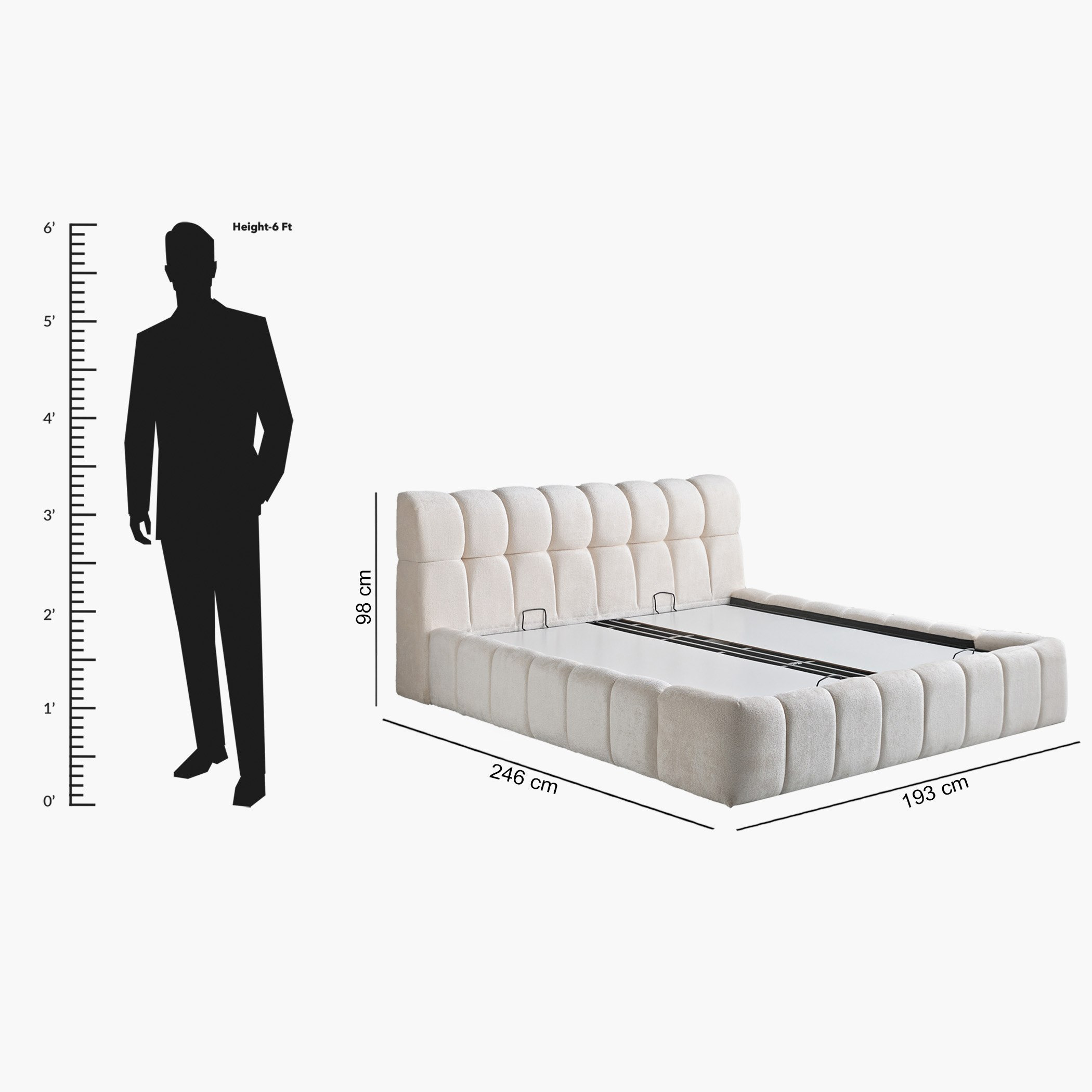Movo Arcadia Hydraulic Storage Upholstered Queen Bed - 160x200 cm-hbxbedroom-bedsandbedsets-beds-queen-image-11