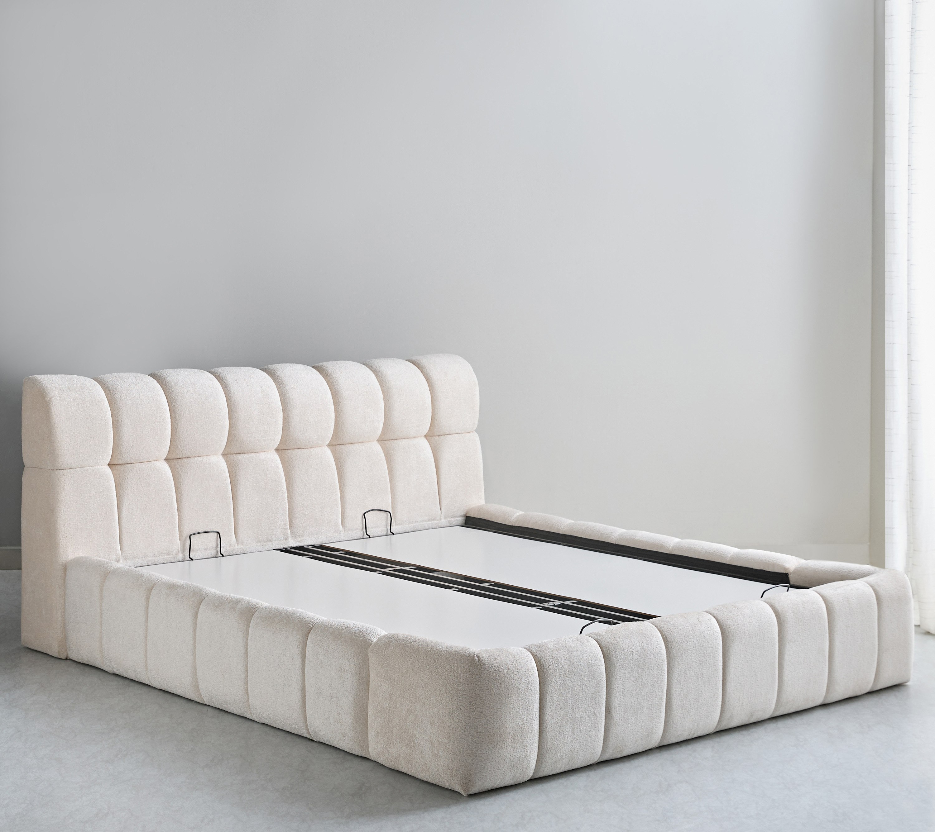 Movo Arcadia Hydraulic Storage Upholstered Super King Bed - 200x200 cm-hbxbedroom-bedsandbedsets-beds-superking-image-10