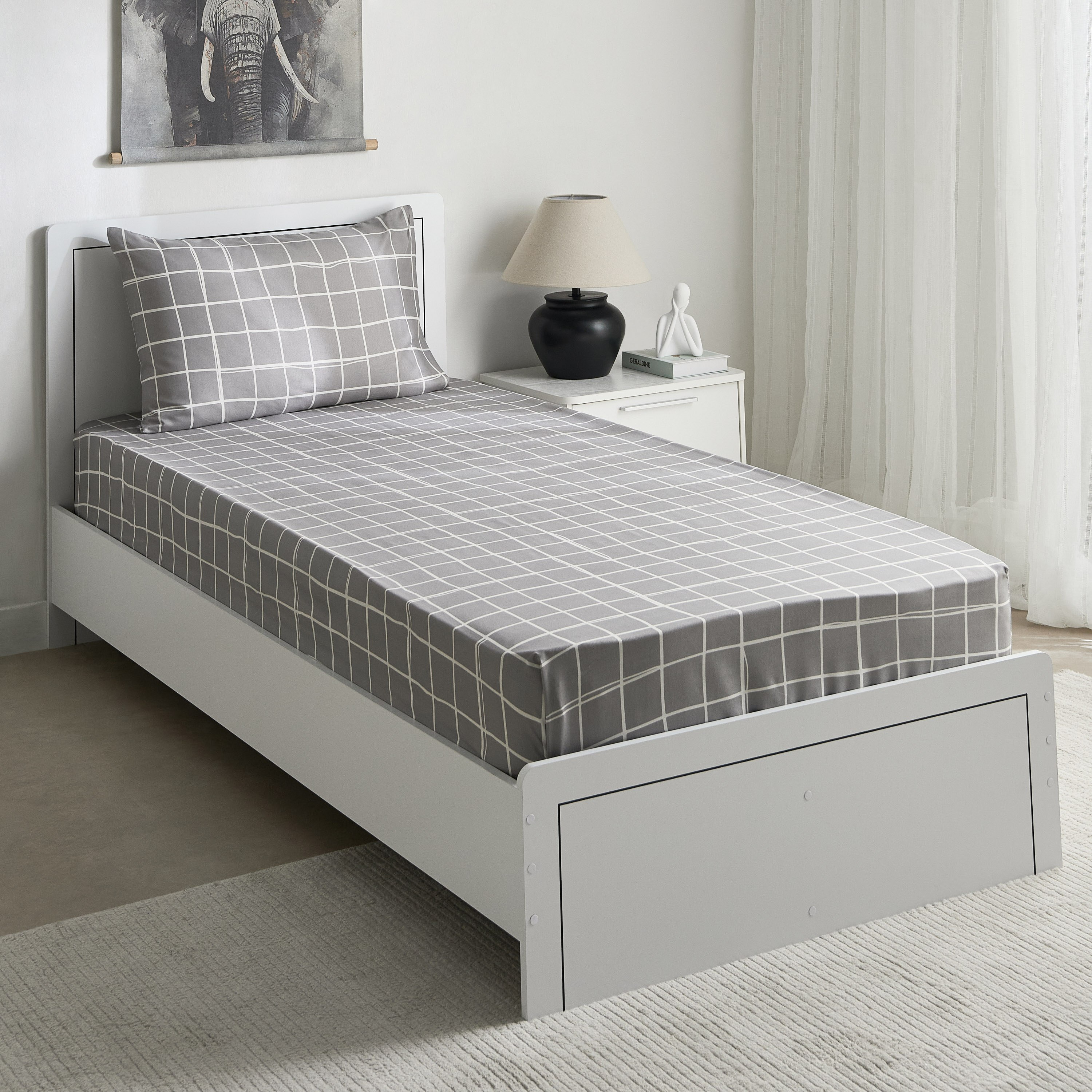 Matrix 2-Piece Acron Single Flat Sheet Set - 140x240 cm-hbxhomeware-hbxbedroom-image-2