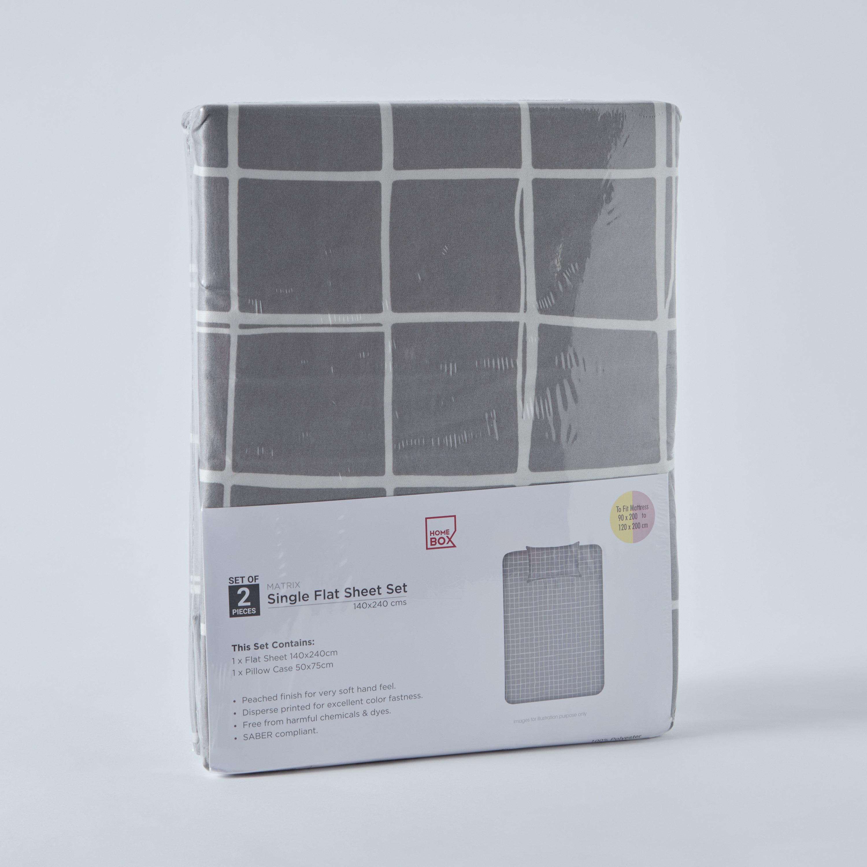 Matrix 2-Piece Acron Single Flat Sheet Set - 140x240 cm-hbxhomeware-hbxbedroom-image-6