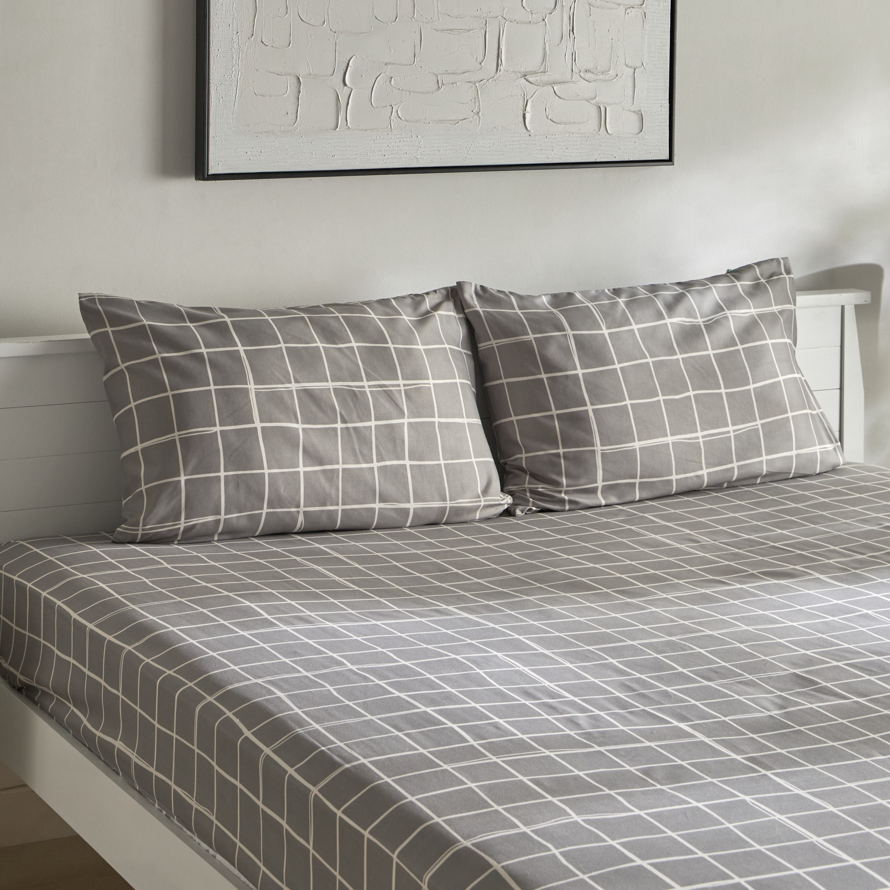 Matrix Acron King Flat Sheet Set - 240x240 cm-hbxhomeware-bedding-flatsheets-image-1