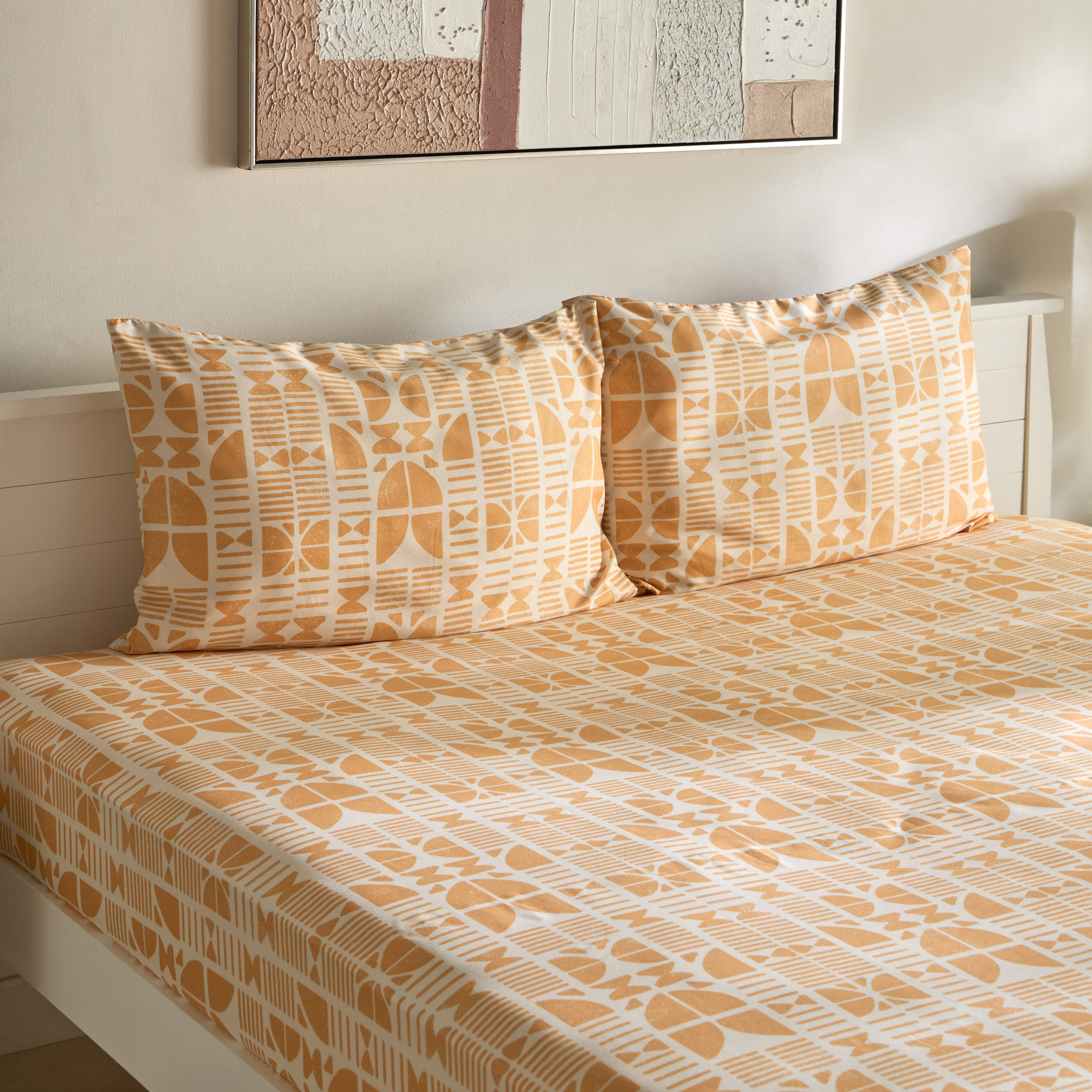 طقم شرشف مسطح كينج مرجاني 3 قطع من ماتريكس - 240x240 سم-hbxhomeware-hbxbedroom-image-1