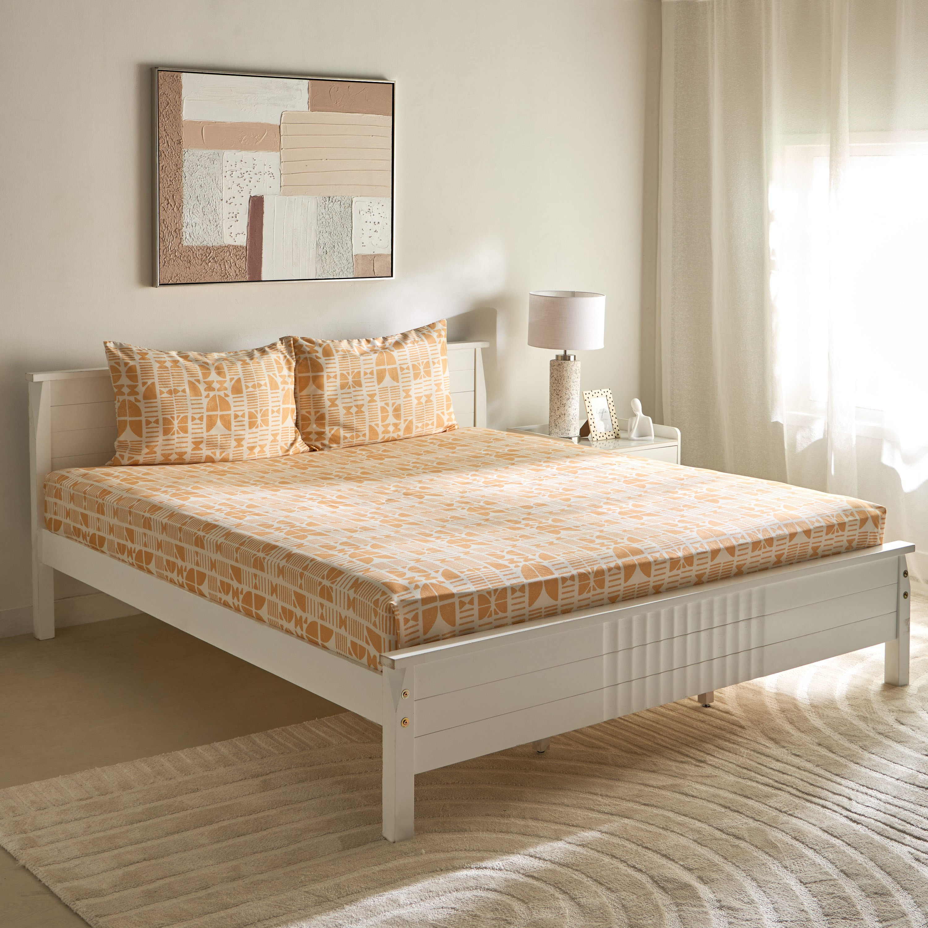 طقم شرشف مسطح كينج مرجاني 3 قطع من ماتريكس - 240x240 سم-hbxhomeware-hbxbedroom-image-2