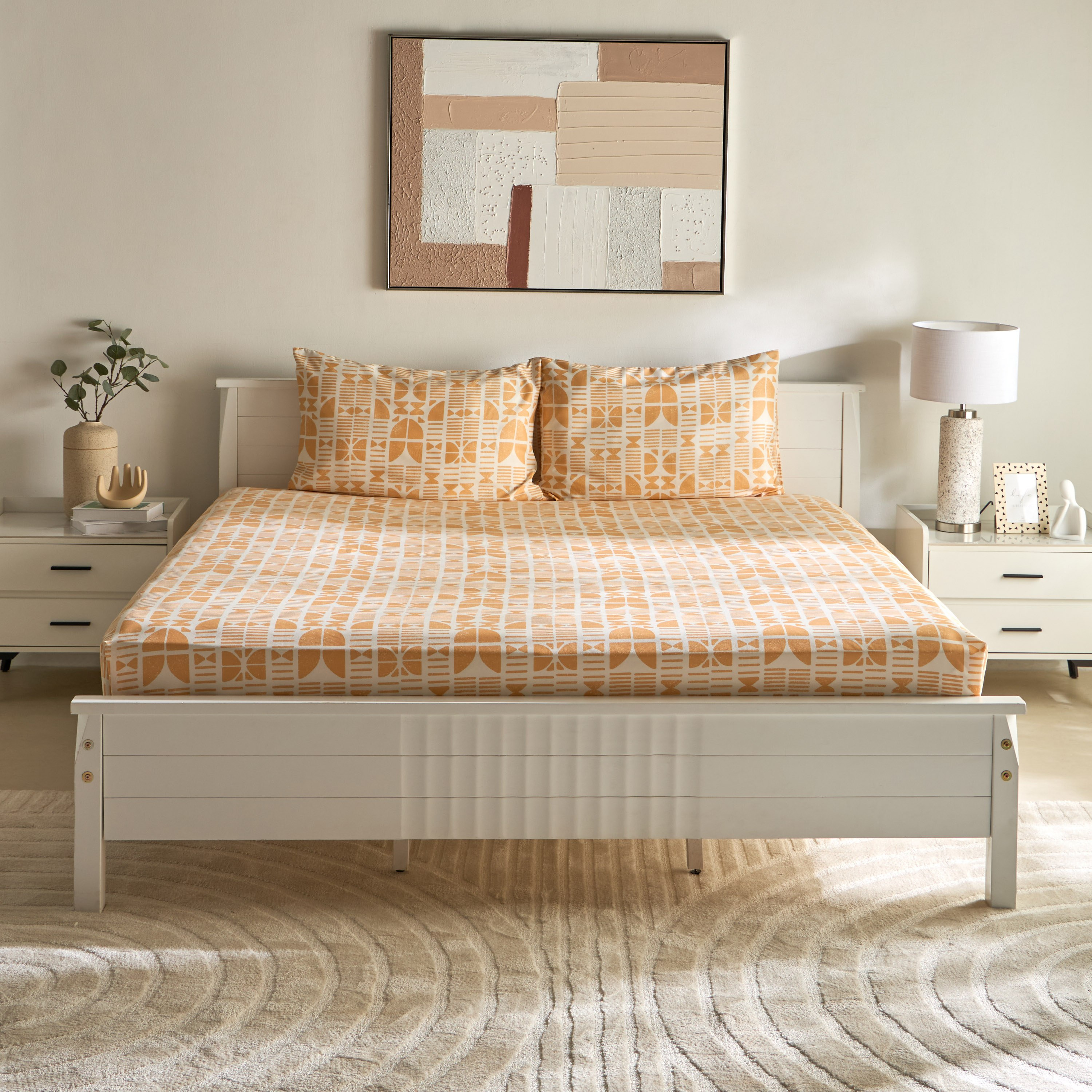 طقم شرشف مسطح كينج مرجاني 3 قطع من ماتريكس - 240x240 سم-hbxhomeware-hbxbedroom-image-3