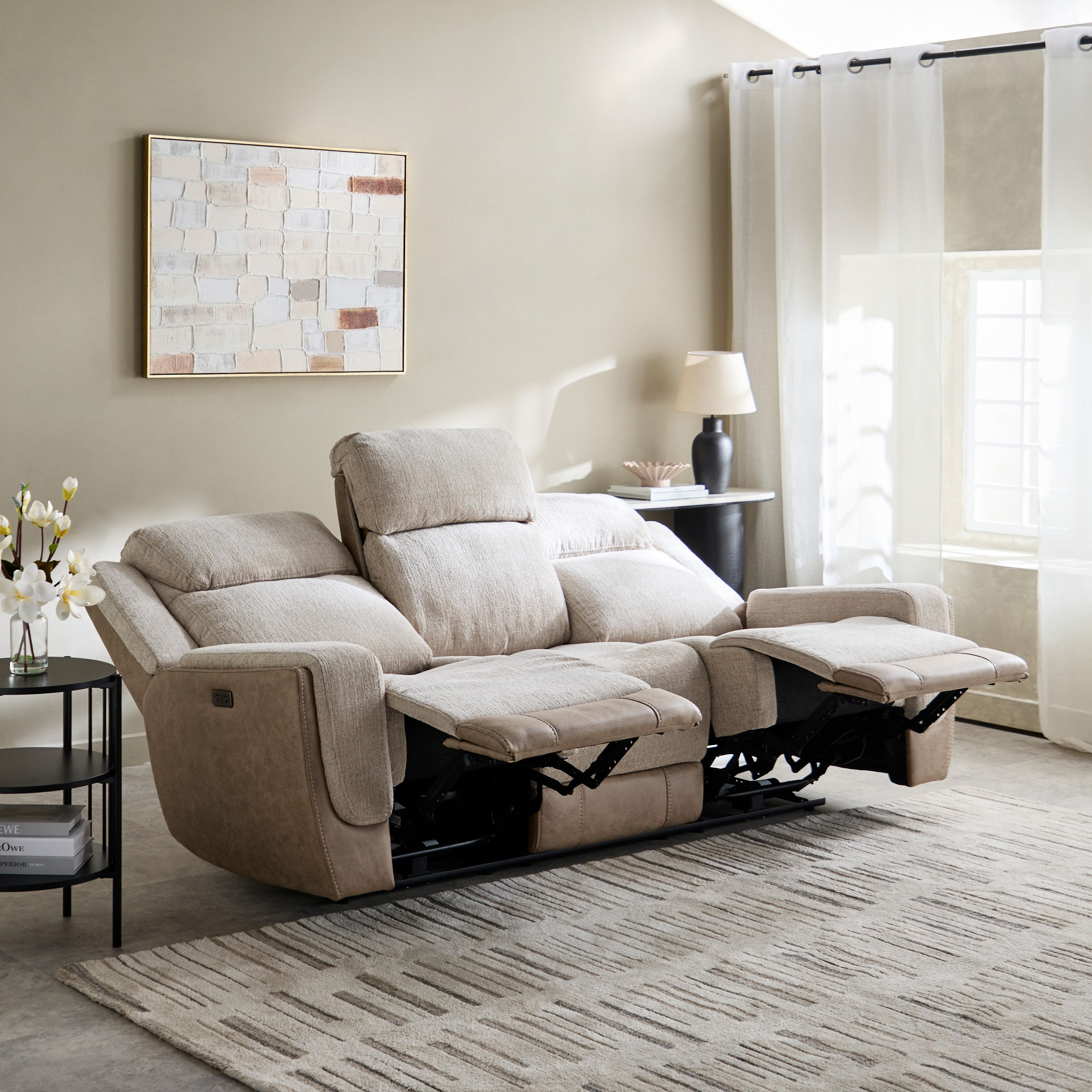 Onyx Electric 3-Seater Dropdown Table Fabric Recliner with Wireless C-Type Charging and 2 Cupholders-hbxlivingroom-sofasandarmchairs-sofas-image-3