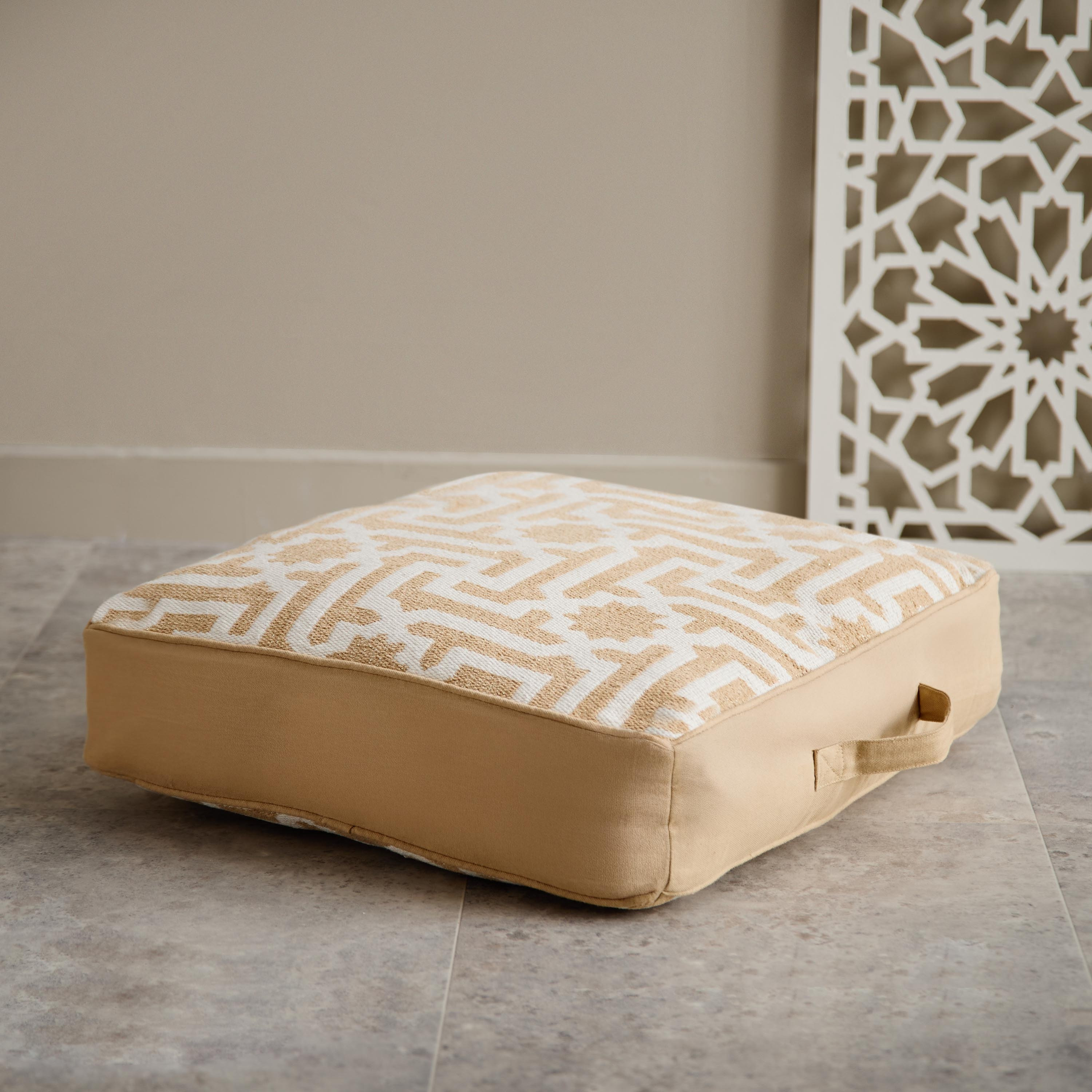 وسادة أرضية قطن جاكار ميراج من سكاي لاين - 50x50x10 سم-hbxhomeware-hbxbedroom-image-1