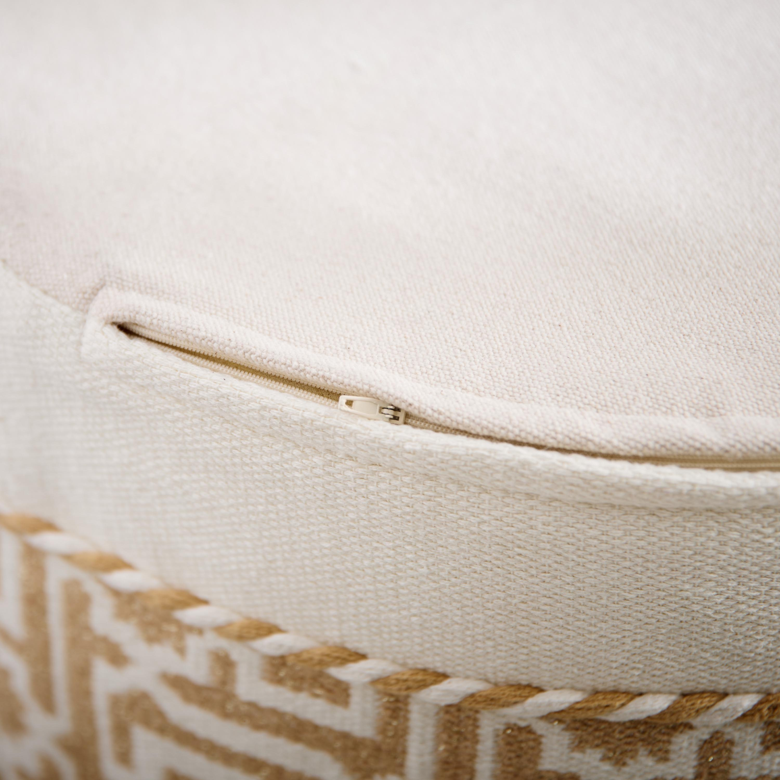 Skyline Mirage Cotton Jacquard Pouf - 50x50x35 cm-hbxhomeware-hbxbedroom-image-4