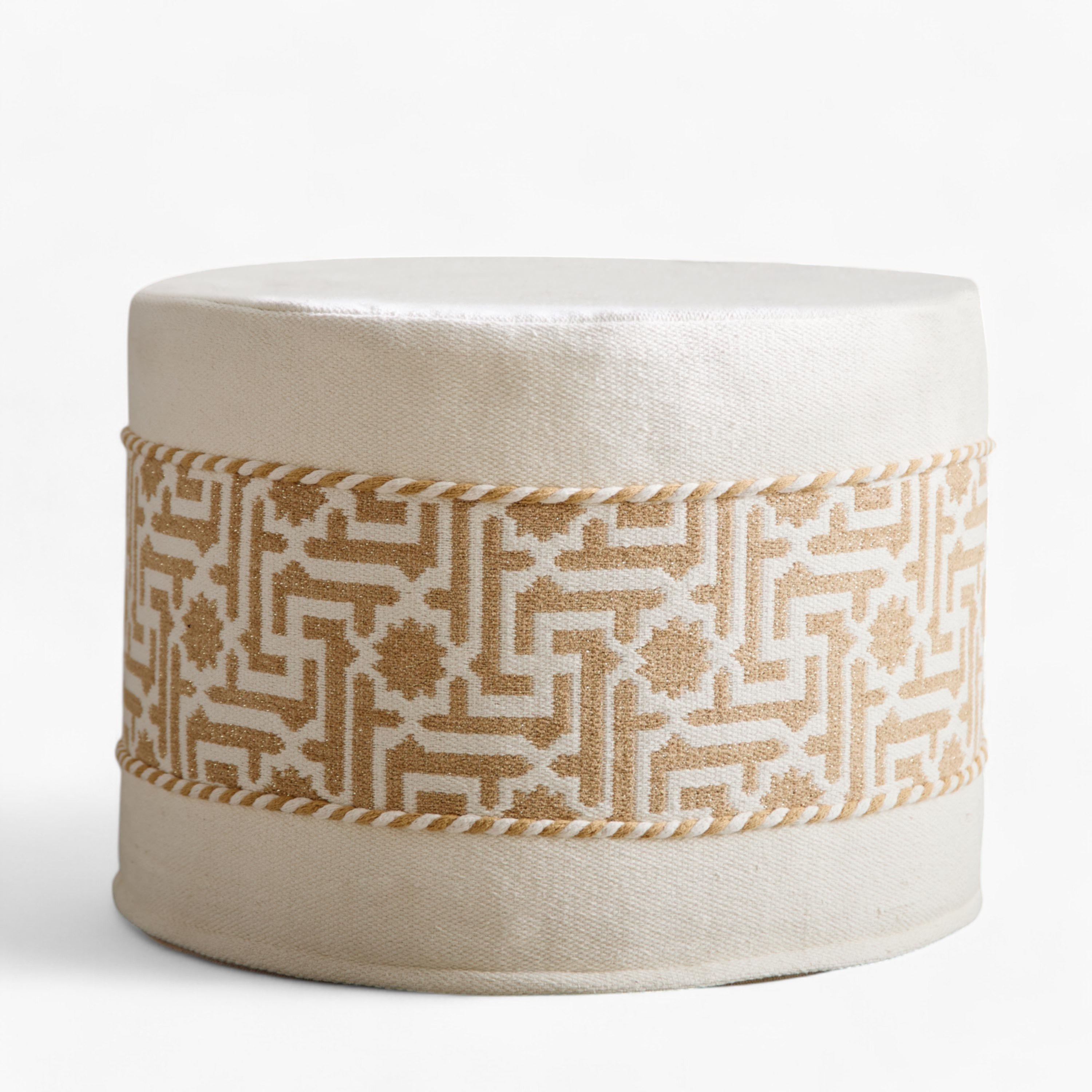 Skyline Mirage Cotton Jacquard Pouf - 50x50x35 cm-hbxhomeware-hbxbedroom-image-6