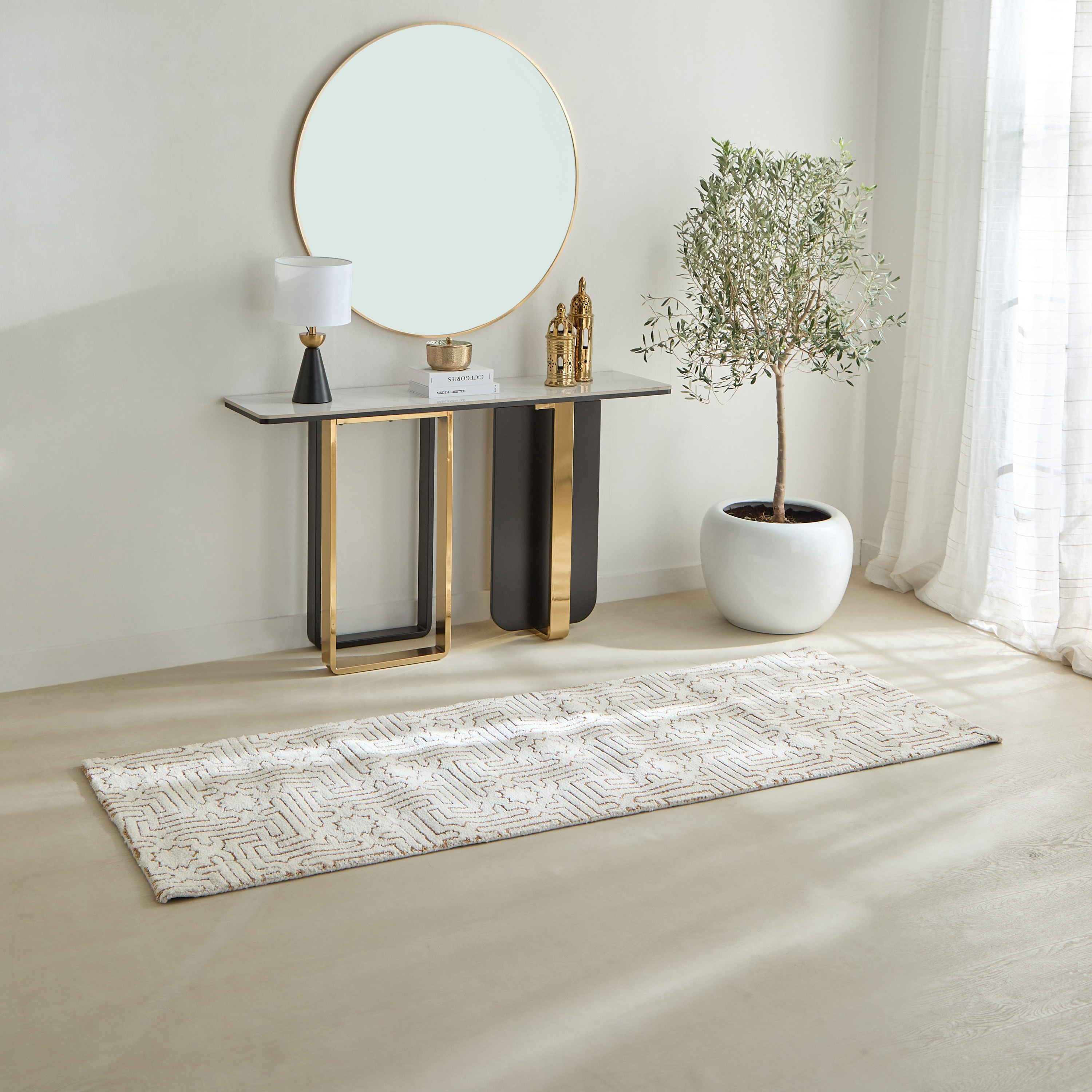 سجادة محبوكة مايكروفايبر ميراج من سكايلاين - 80x230 سم-hbxdecorandfurnishings-floorcoverings-rugs-image-1