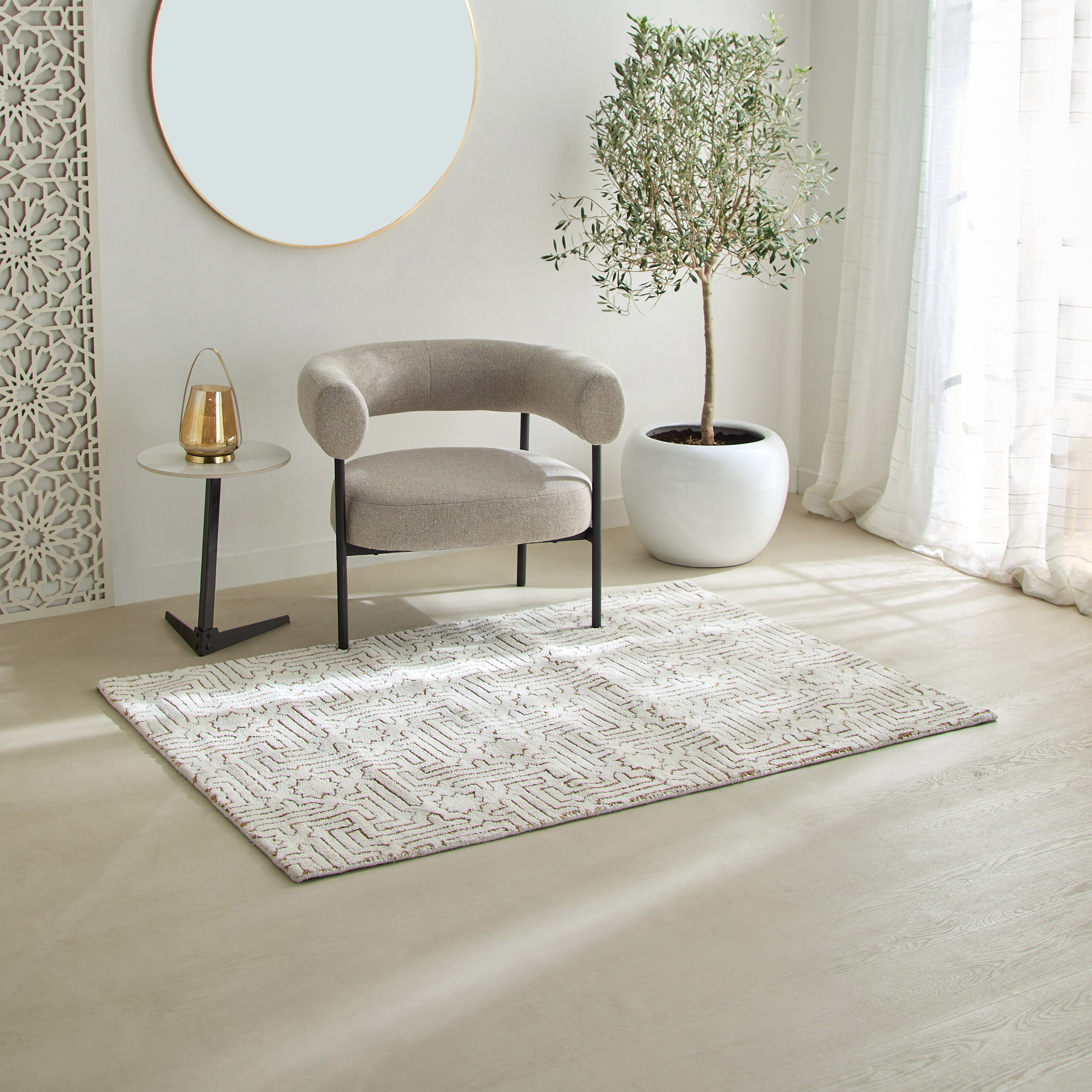 سجادة محبوكة مايكروفايبر ميراج من سكايلاين - 120x170 سم-hbxdecorandfurnishings-floorcoverings-rugs-image-1