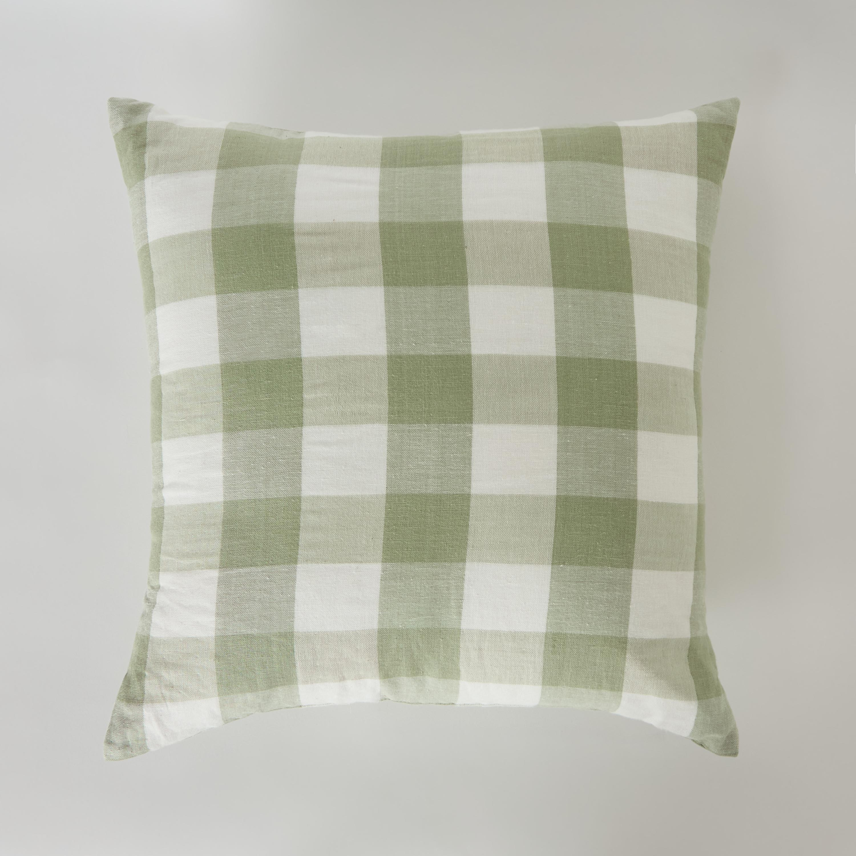 Green Artist Verde Yarn Dyed Check Filled Cushion - 50x50 cm-hbxhomeware-hbxbedroom-image-5