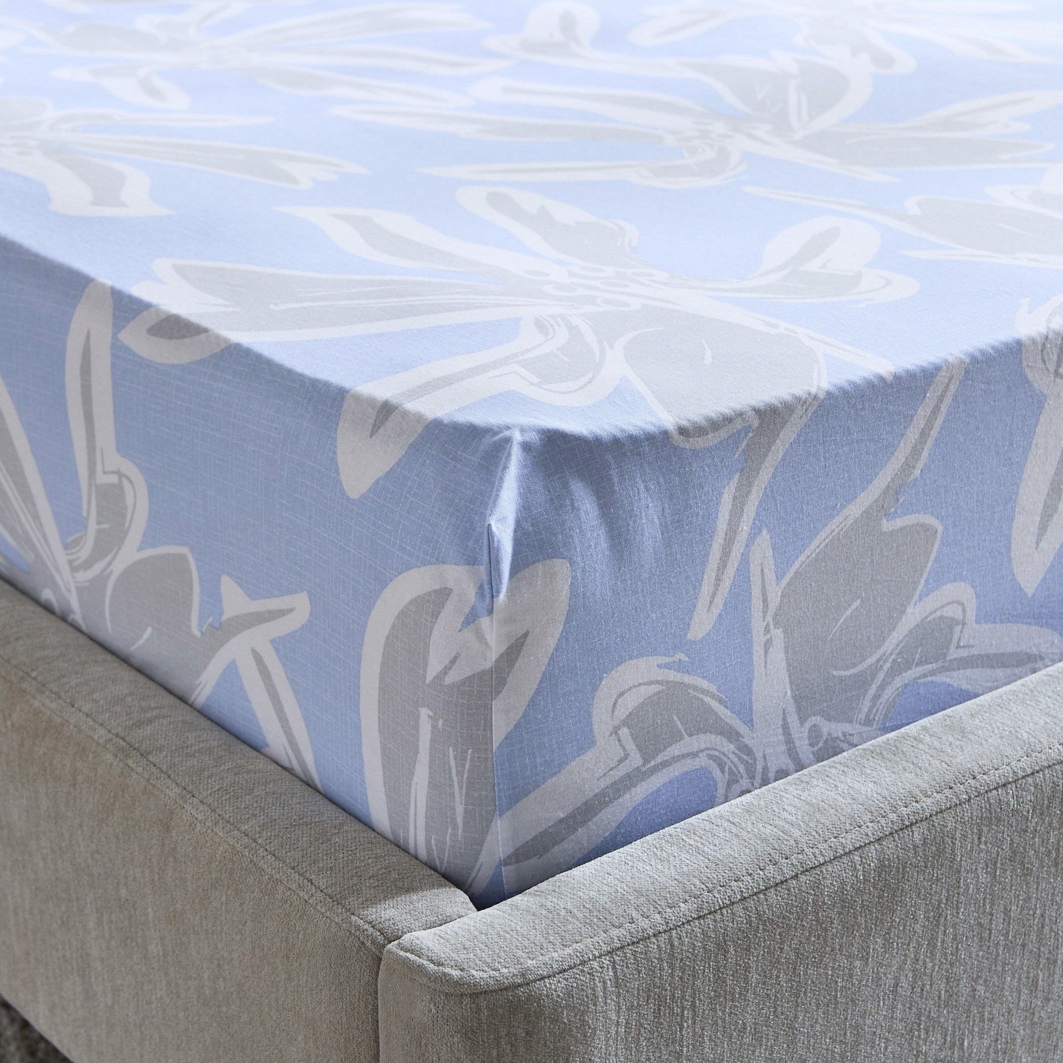 Malta Evelyn Printed Cotton Twin Fitted Sheet - 120x200+33 cm-hbxhomeware-bedding-fittedsheets-image-1