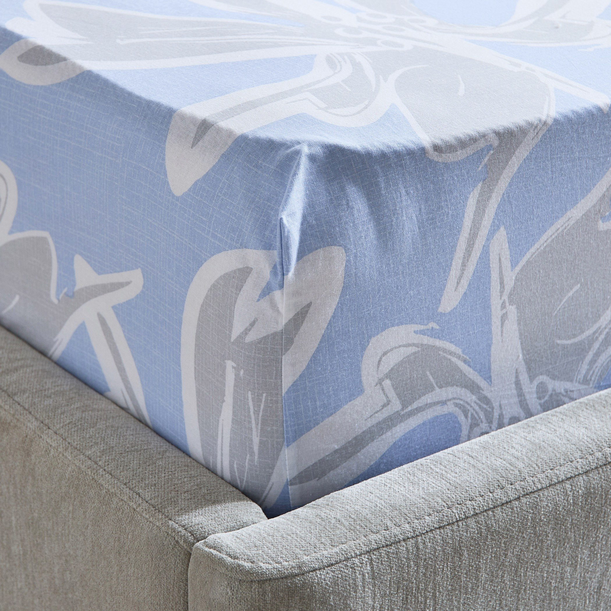 Malta Evelyn Printed Cotton Twin Fitted Sheet - 120x200+33 cm-hbxhomeware-bedding-fittedsheets-image-4
