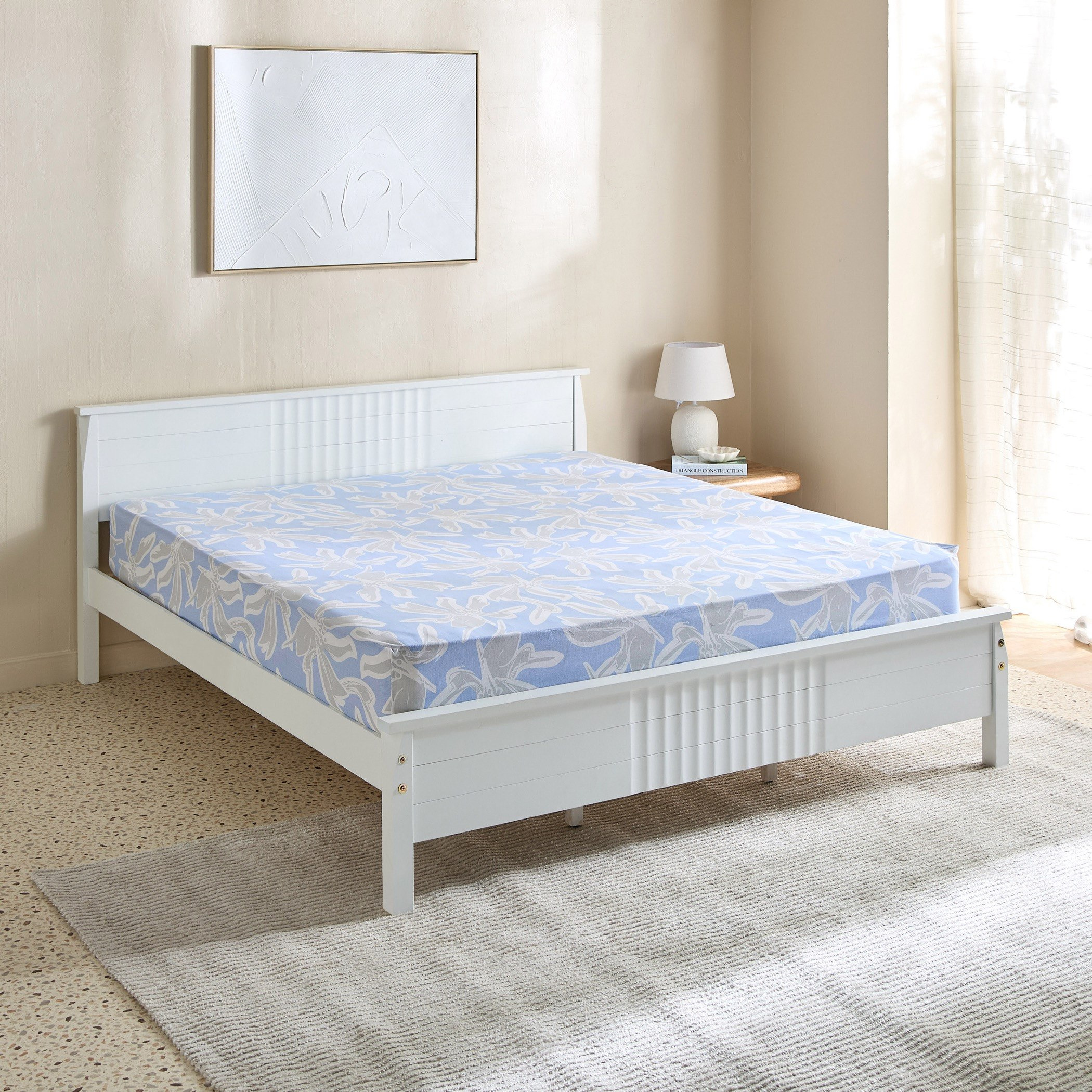 Malta Evelyn Printed Cotton Super King Fitted Sheet - 200x200+33 cm-hbxhomeware-bedding-fittedsheets-image-2
