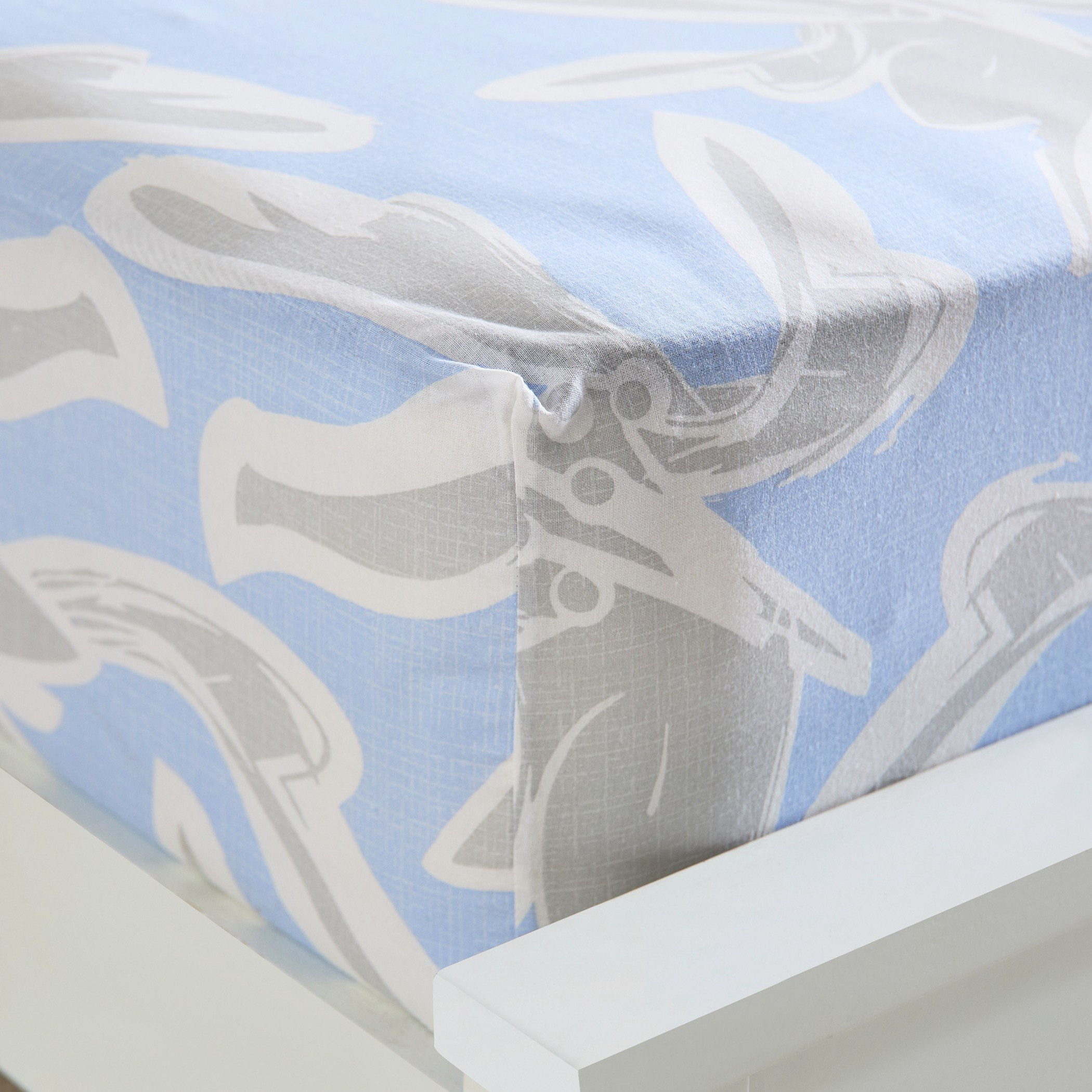 Malta Evelyn Printed Cotton Super King Fitted Sheet - 200x200+33 cm-hbxhomeware-bedding-fittedsheets-image-4