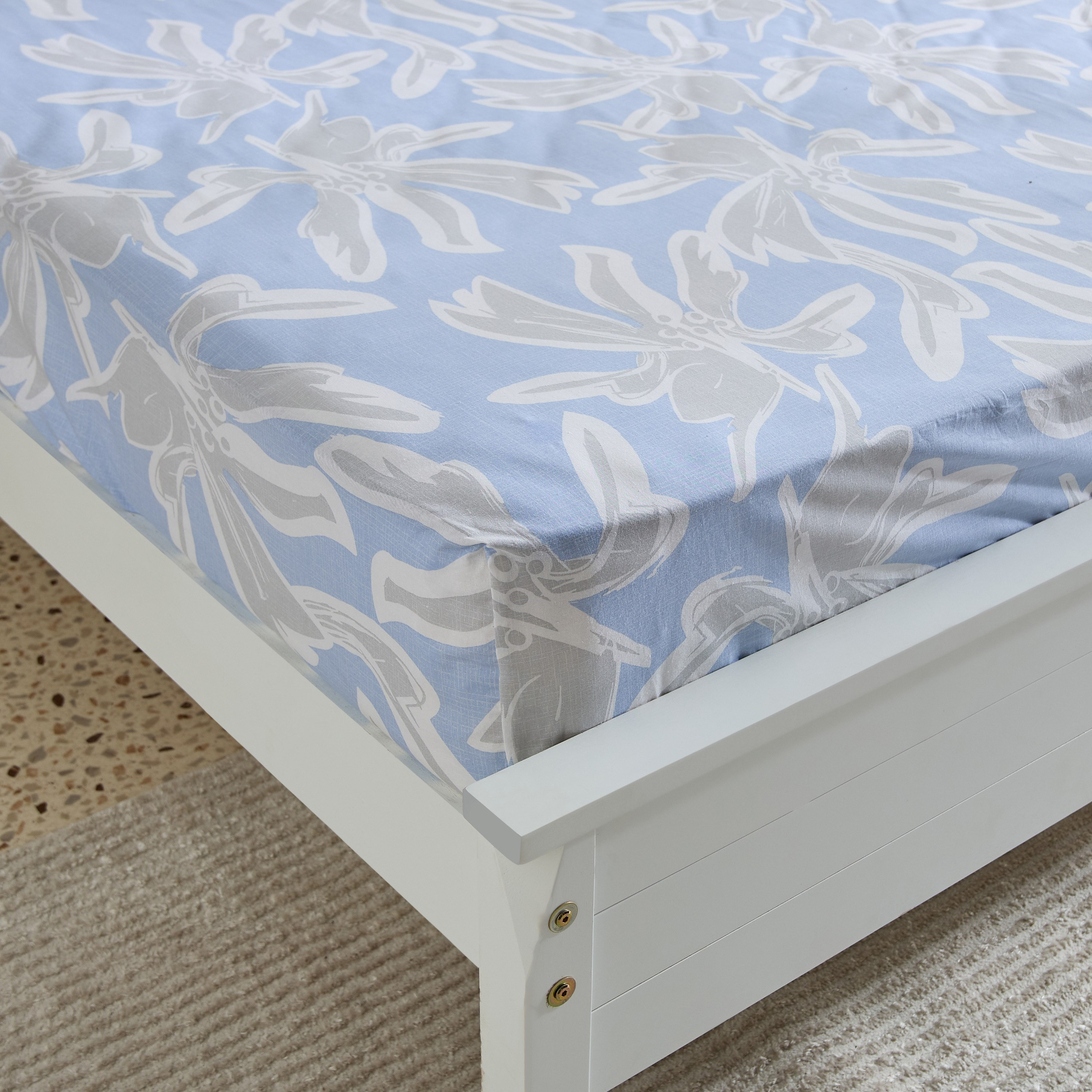 Malta-Evelyn Printed Cotton King Flat Sheet - 240x260 cm-hbxhomeware-hbxbedroom-image-1