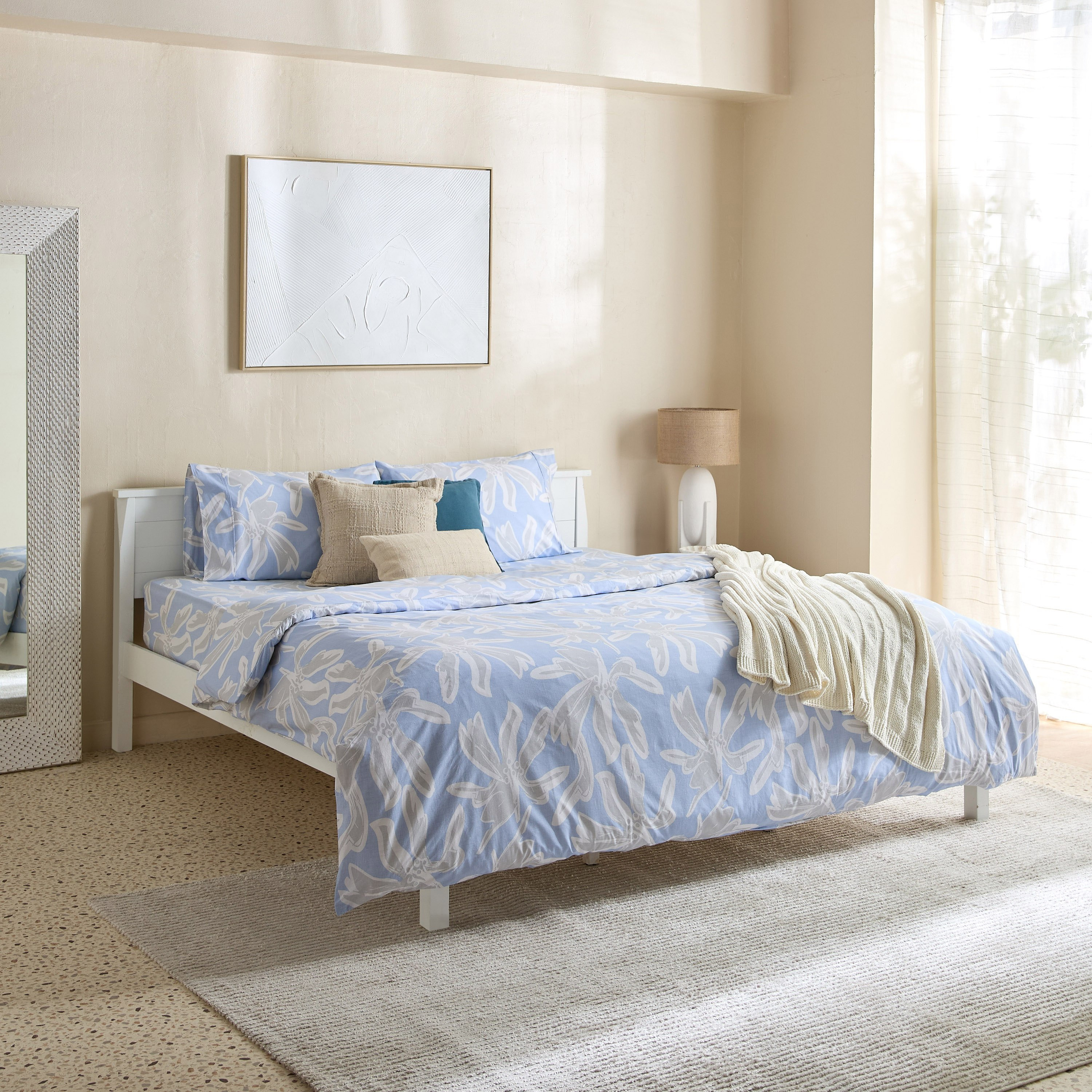 Malta-Evelyn Printed Cotton King Flat Sheet - 240x260 cm-hbxhomeware-hbxbedroom-image-6
