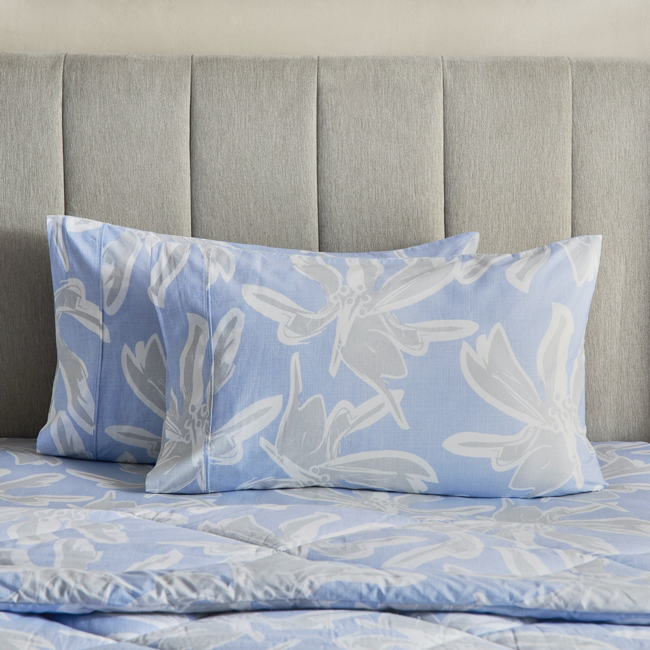 طقم أغطية وسائد قطن بطبعات قطعتين إيفيلين من مالطا - 50x75 سم-hbxhomeware-hbxbedroom-image-1