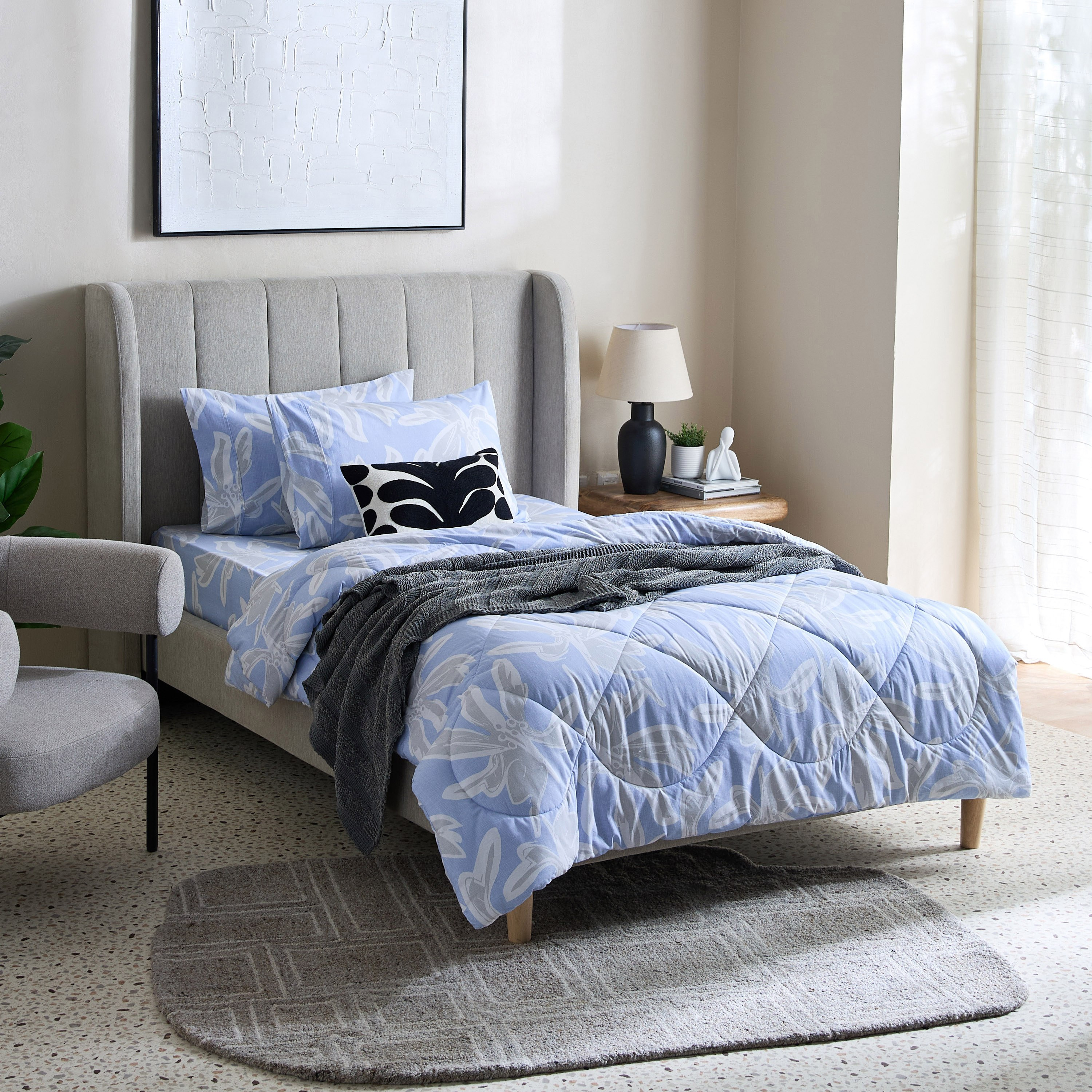 طقم لحاف فردي بطبعات قطن من قطعتين - مالطا إيفلين - 135×220 سم-hbxhomeware-hbxdecorandfurnishings-image-8