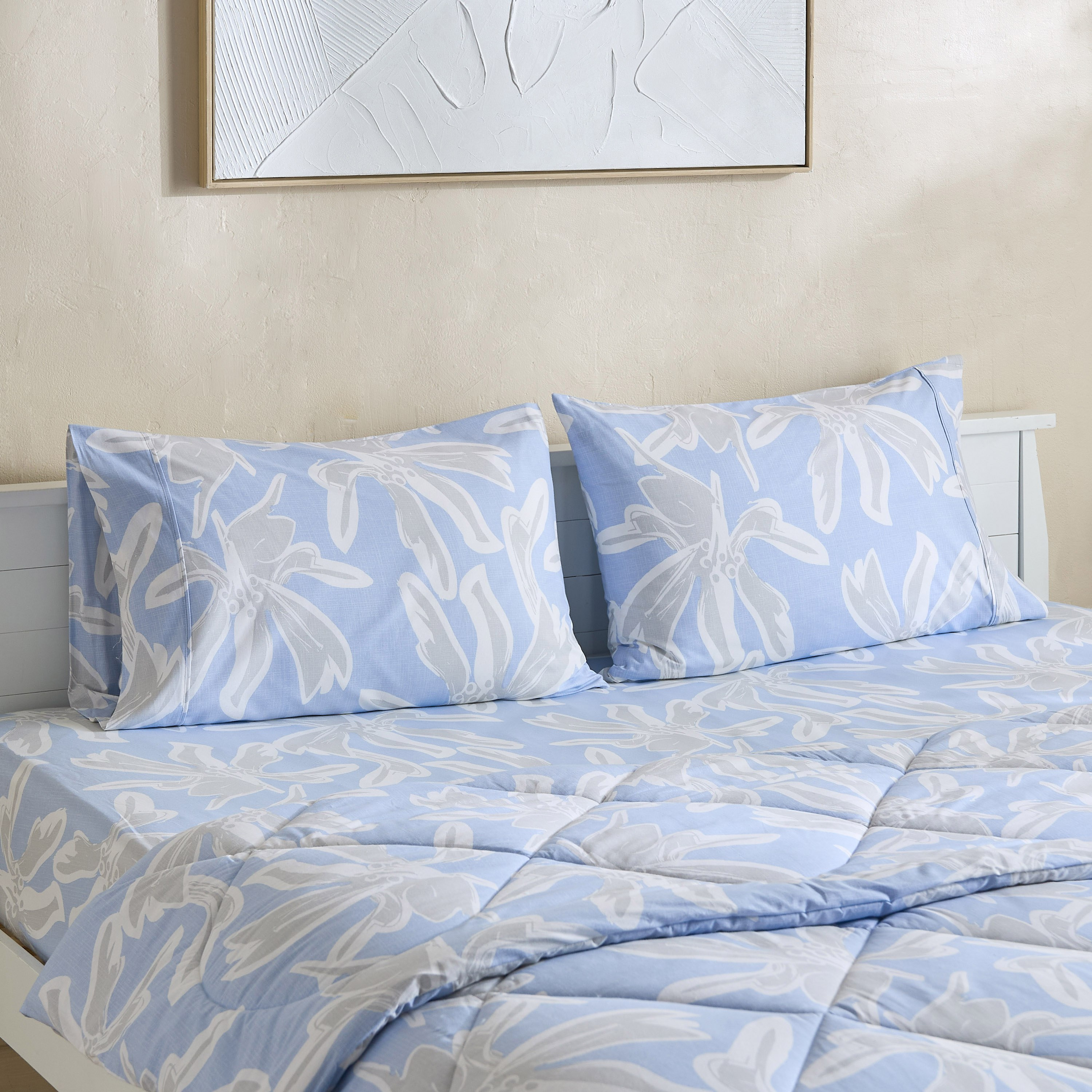 Malta Evelyn 3-Piece Printed Cotton Super King Comforter Set - 240x240 cm-hbxhomeware-hbxdecorandfurnishings-image-1