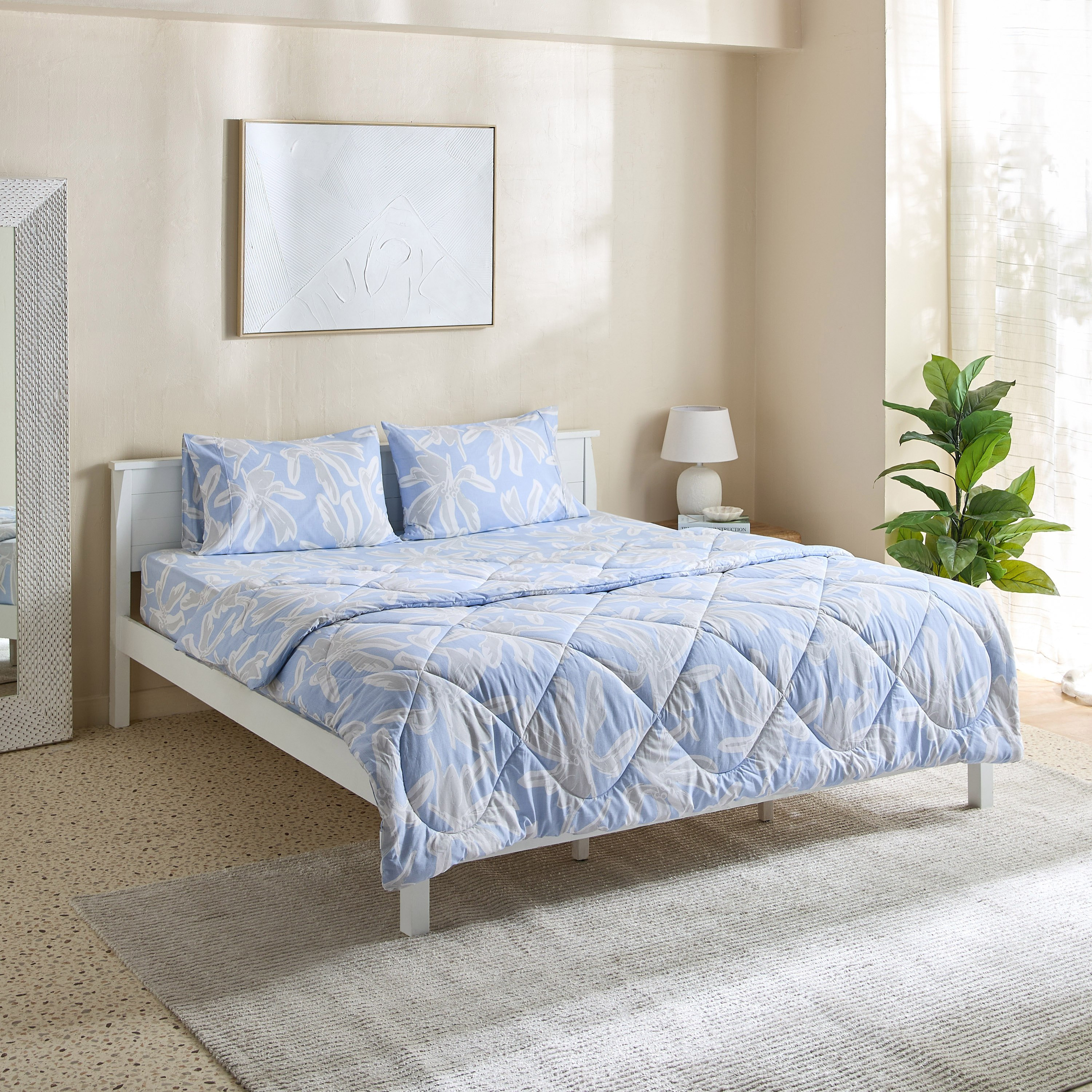 Malta Evelyn 3-Piece Printed Cotton Super King Comforter Set - 240x240 cm-hbxhomeware-hbxdecorandfurnishings-image-2