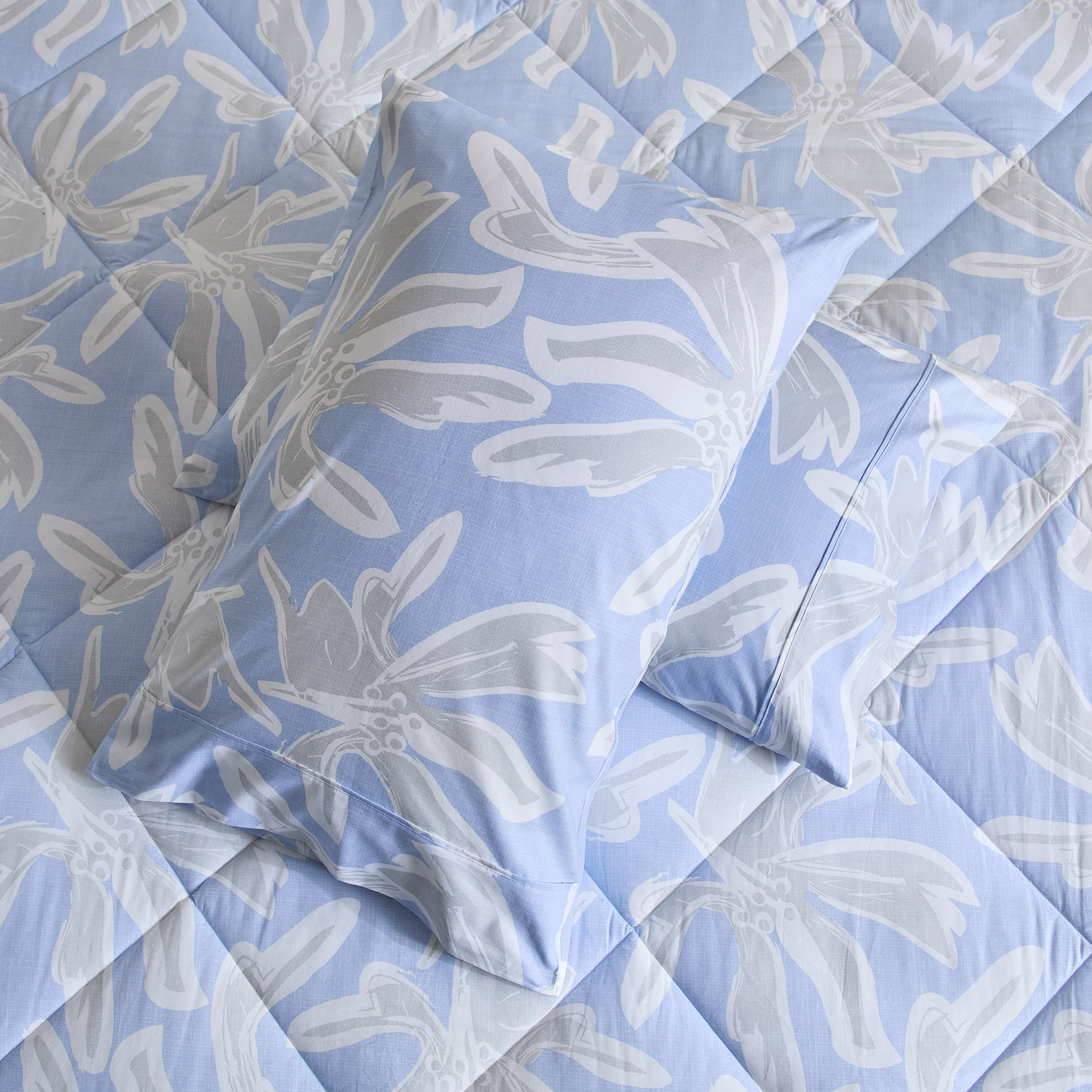 Malta Evelyn 3-Piece Printed Cotton Super King Comforter Set - 240x240 cm-hbxhomeware-hbxdecorandfurnishings-image-6