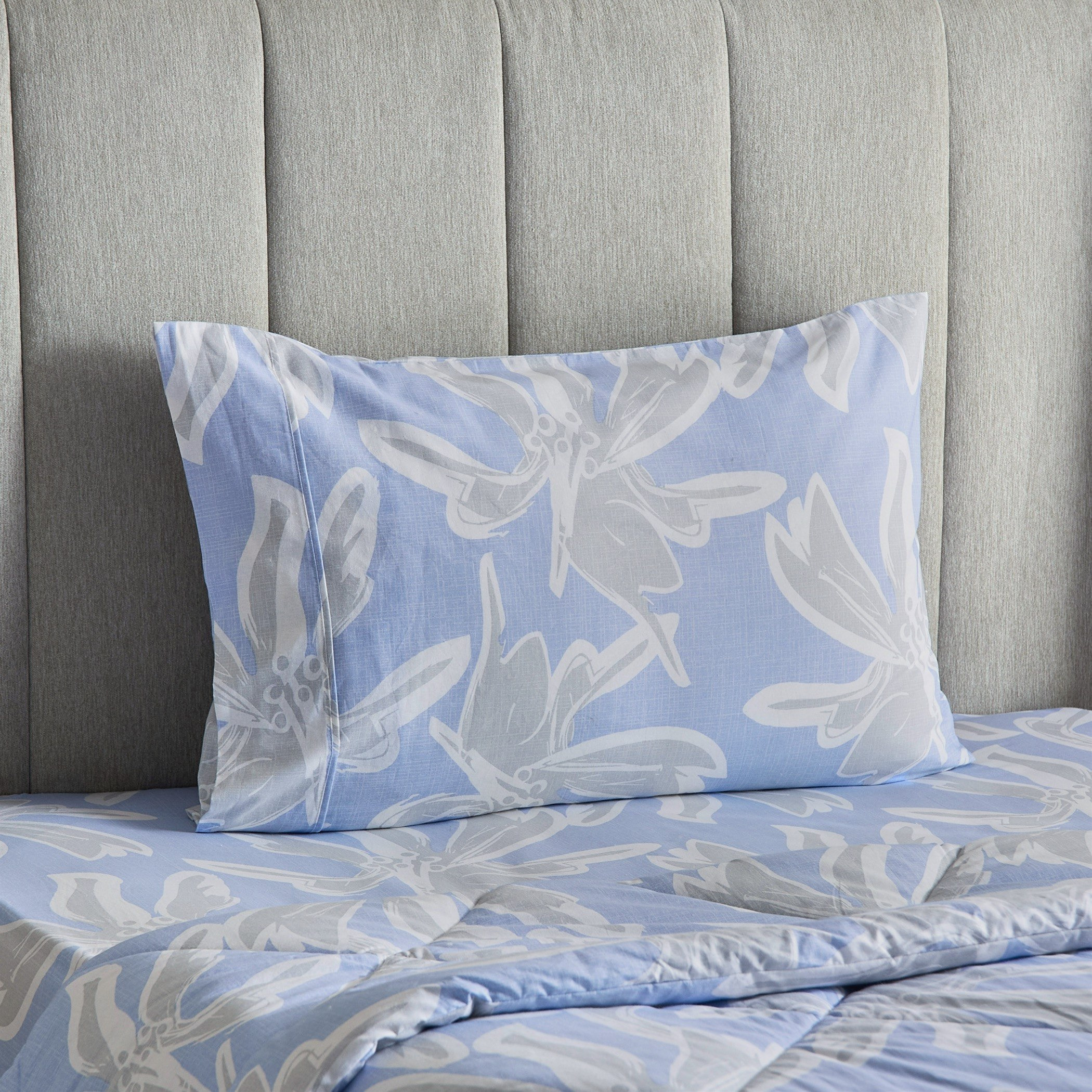 طقم غطاء لحاف قطن فردي بطبعات قطعتين إيفلين من مالتا - 135x200 سم-hbxhomeware-hbxdecorandfurnishings-image-1