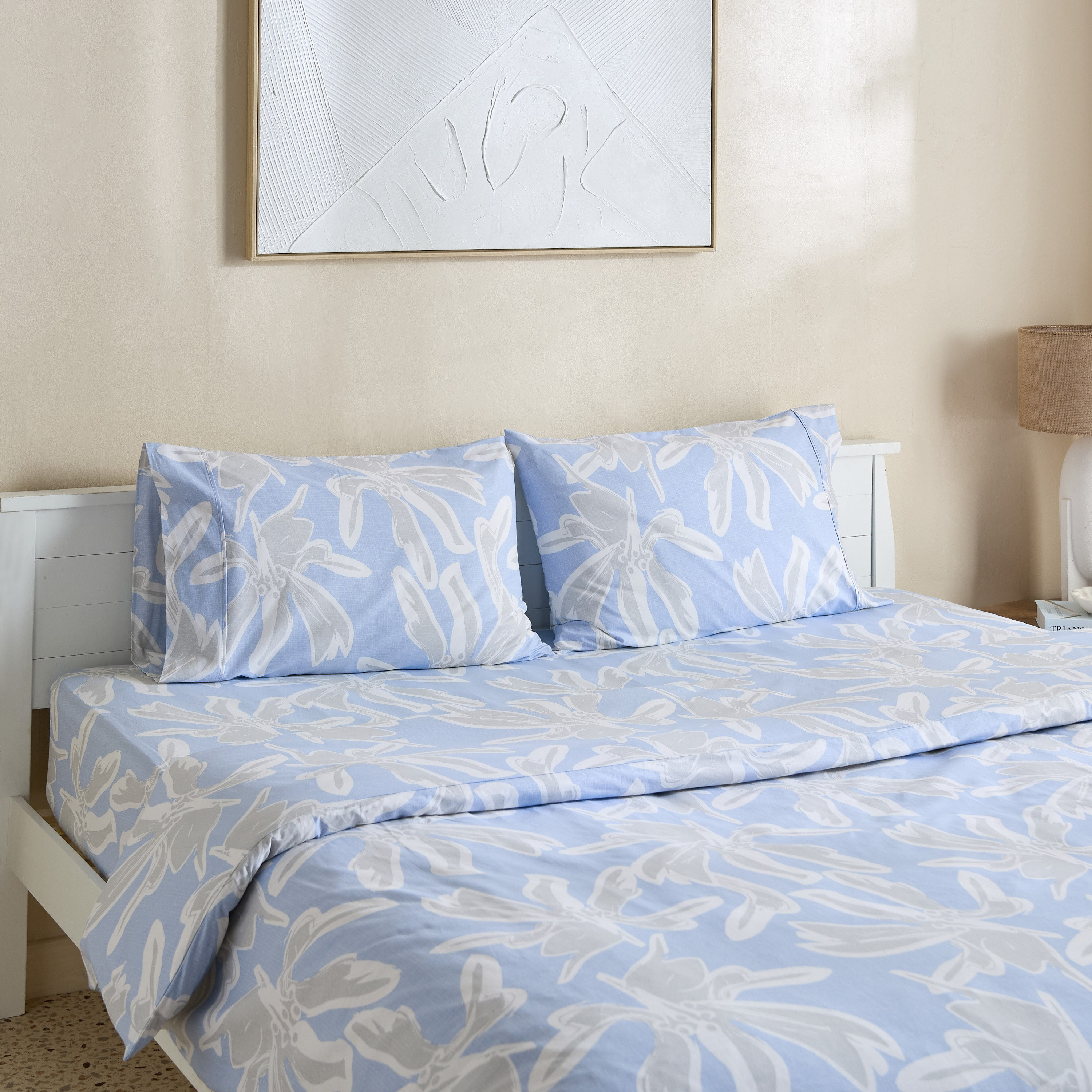 طقم لحاف كوين كينج قطن بطبعات 3 قطع من مالطا إيفيلين - 220x220 سم-hbxhomeware-hbxdecorandfurnishings-image-1