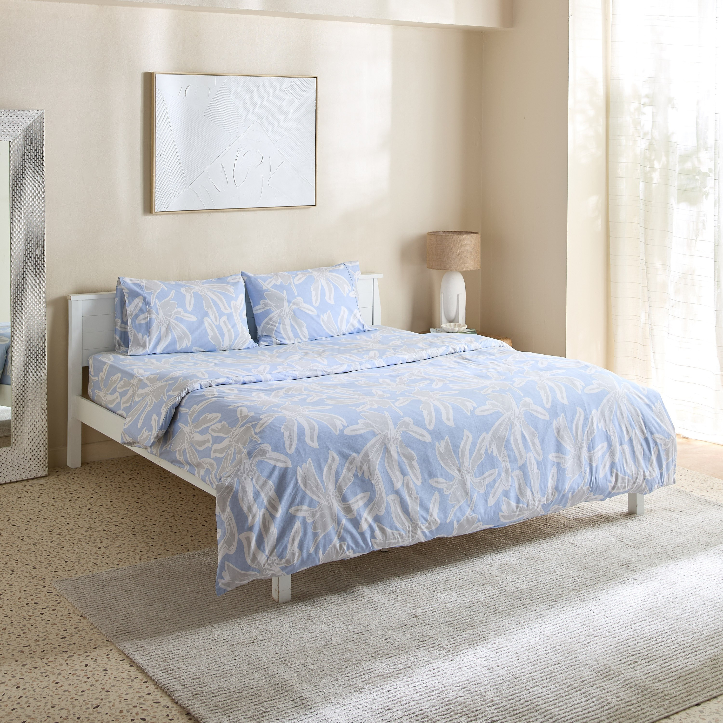 طقم لحاف كوين كينج قطن بطبعات 3 قطع من مالطا إيفيلين - 220x220 سم-hbxhomeware-hbxdecorandfurnishings-image-2