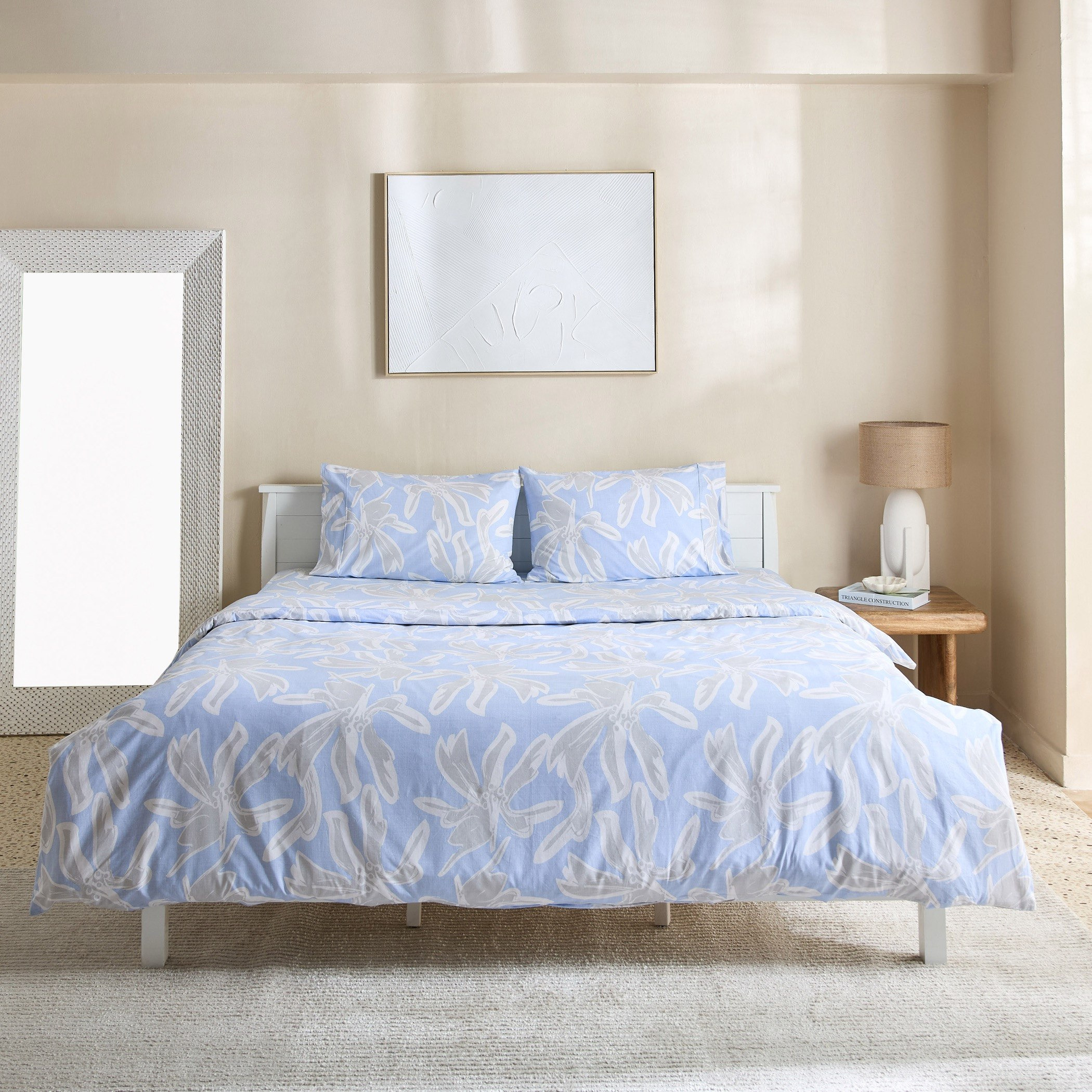 طقم غطاء لحاف سوبر كينج قطن بطبعات 3 قطع إيفيلين من مالطا - 240x220 سم-hbxhomeware-hbxdecorandfurnishings-image-3