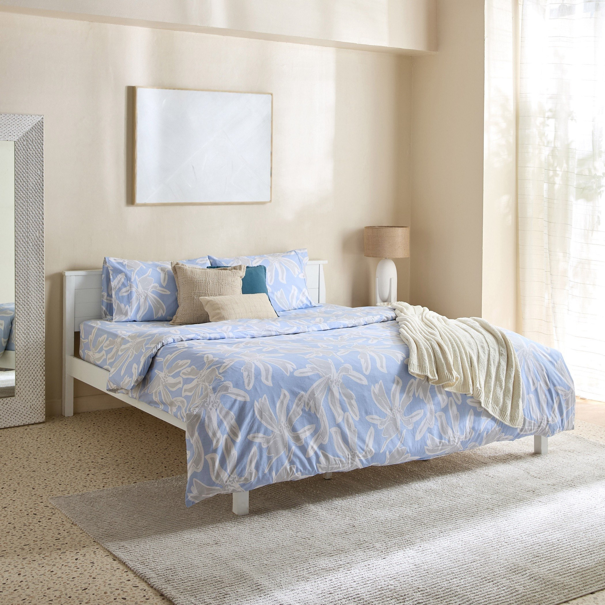 طقم غطاء لحاف سوبر كينج قطن بطبعات 3 قطع إيفيلين من مالطا - 240x220 سم-hbxhomeware-hbxdecorandfurnishings-image-9