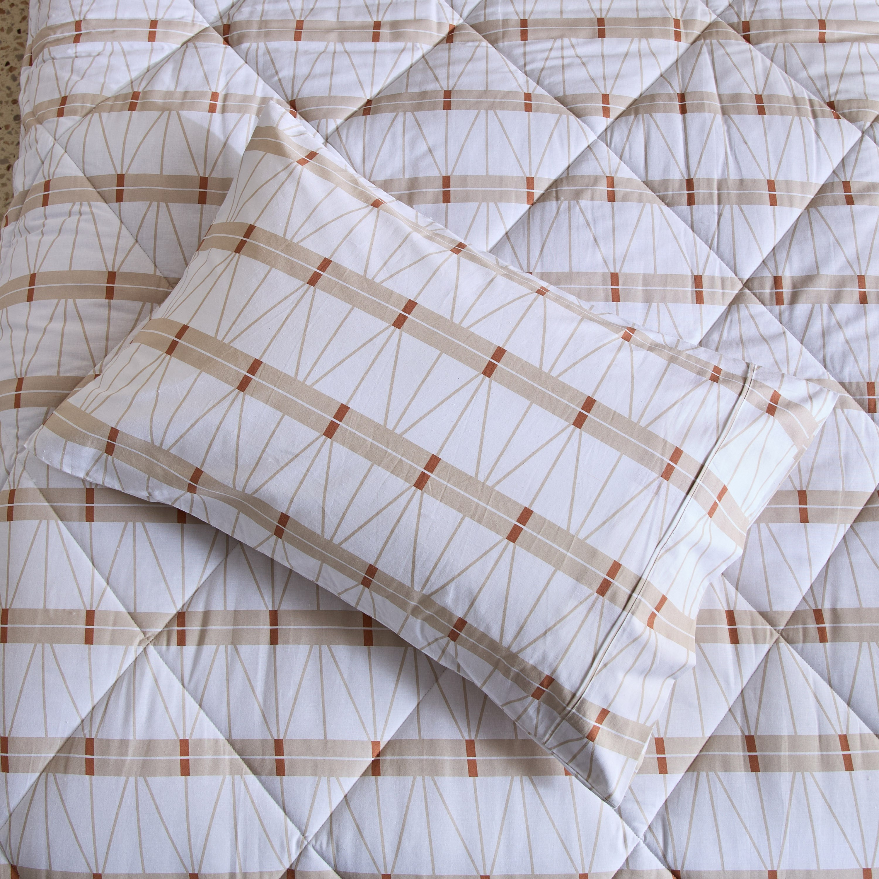 Malta Lattice 2-Piece Printed Cotton Single Comforter Set - 135x220 cm-hbxhomeware-hbxdecorandfurnishings-image-6