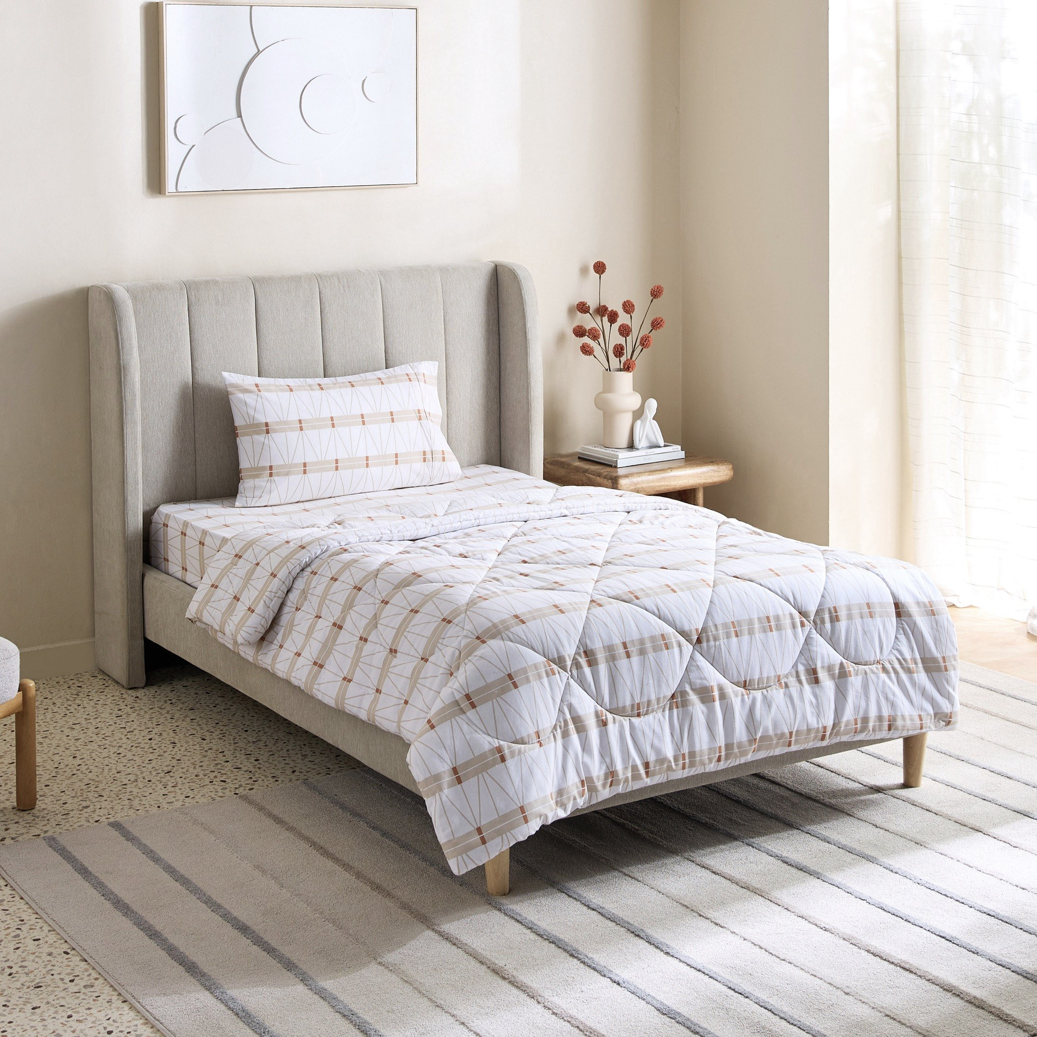 طقم لحاف توين قطن بطبعات قطعتين من مالطا - 160x220 سم-hbxhomeware-hbxdecorandfurnishings-image-2