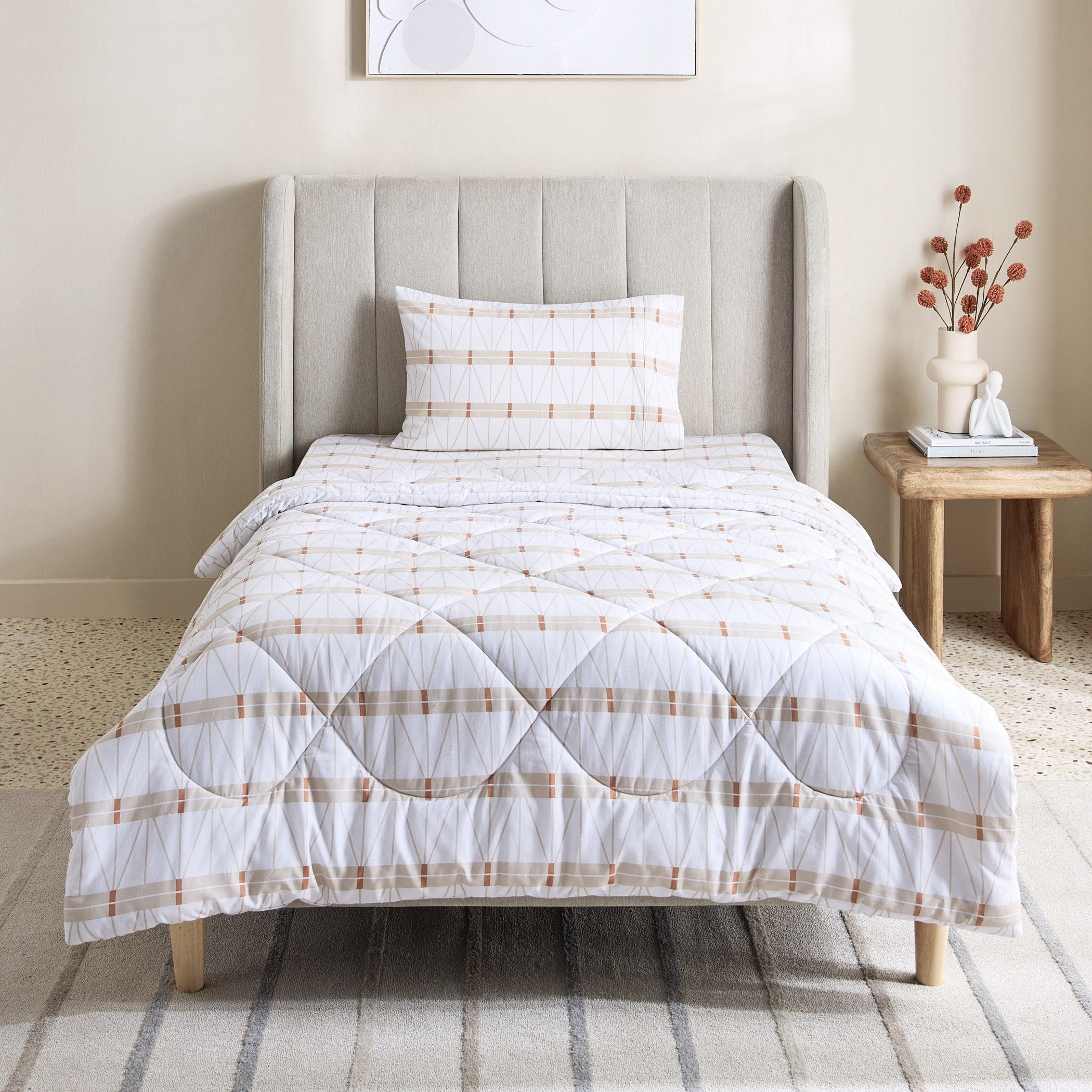 طقم لحاف توين قطن بطبعات قطعتين من مالطا - 160x220 سم-hbxhomeware-hbxdecorandfurnishings-image-3