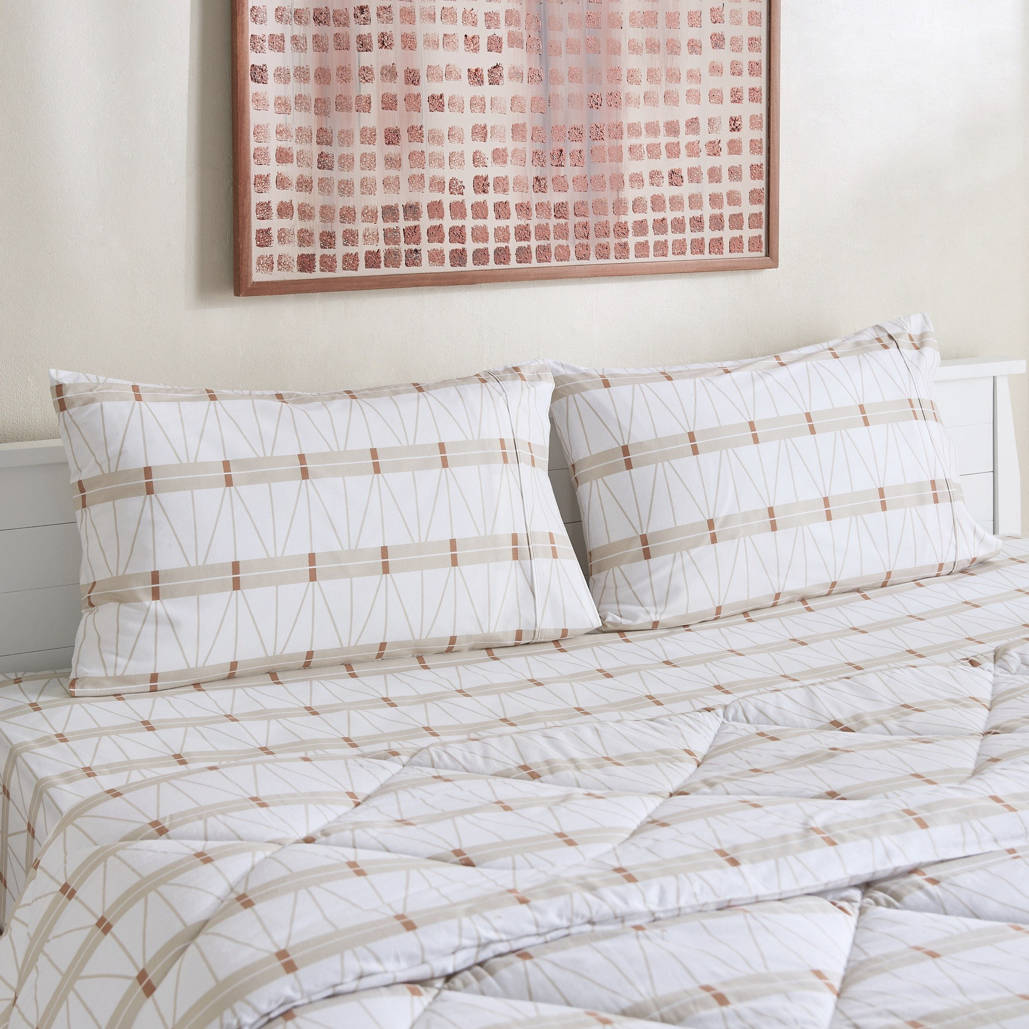 Malta Lattice 3-Piece Printed Cotton Queen Comforter Set - 200x240 cm-PROMO_QA_HB_B1G1_WWS_271025-image-1